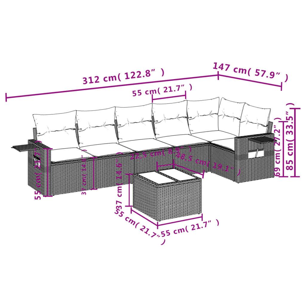 VidaXL Garten sofagarnitur poly-rattan