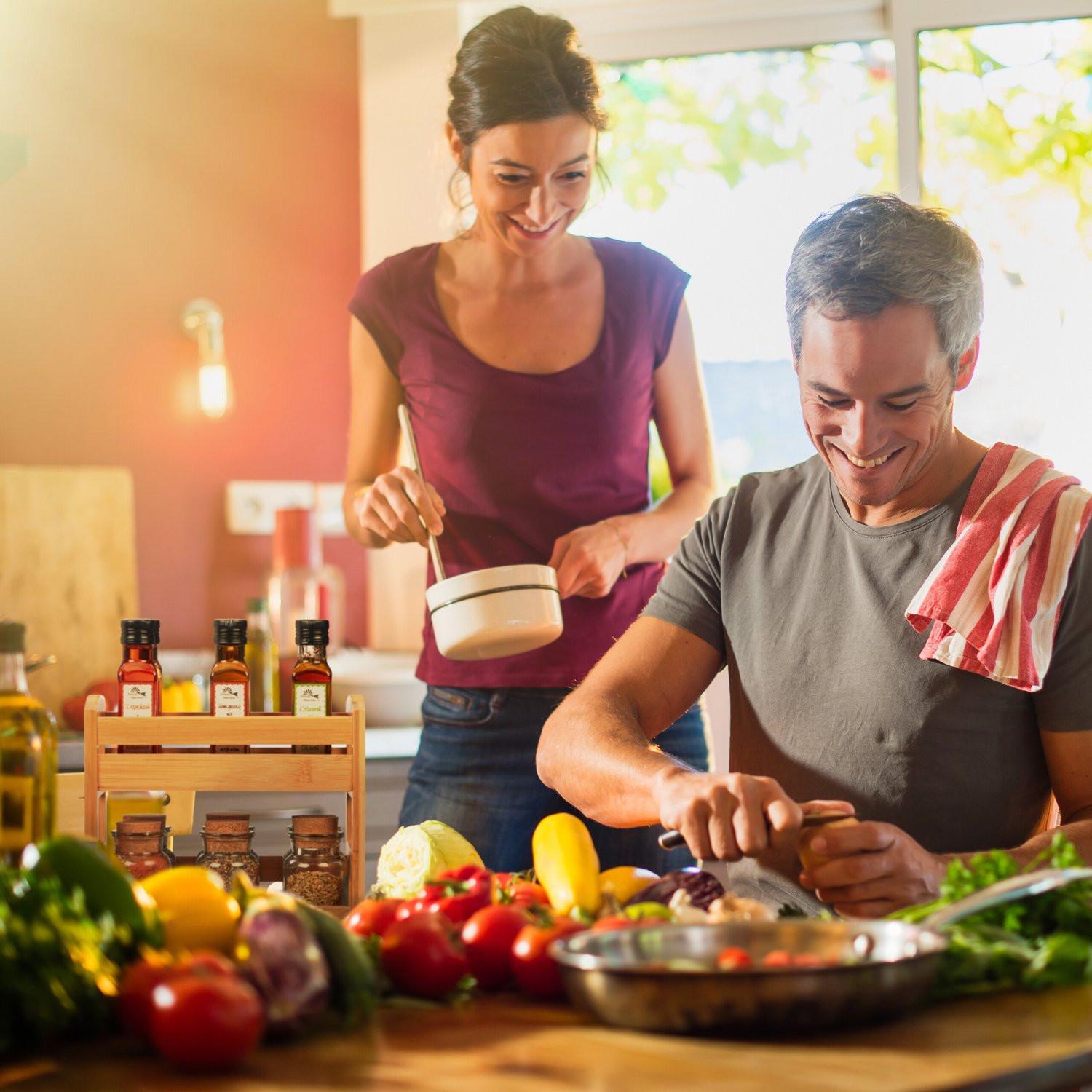 B2X Gewürzregal aus Bambus mit 2 Regalen
