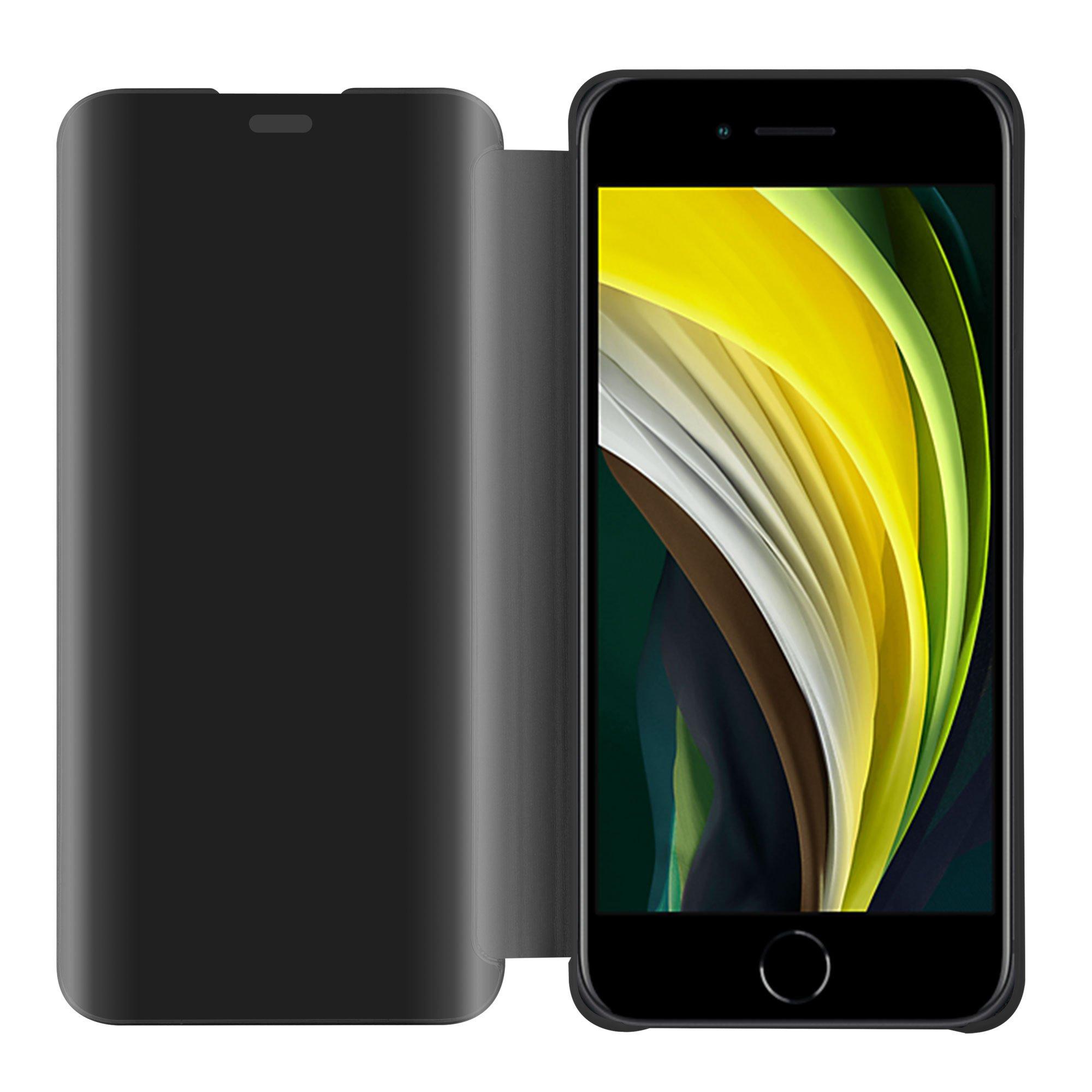 Cadorabo Hülle für Apple iPhone 7 7S 8 SE 2020 Spiegel Standfunktion 360 Grad Schutz