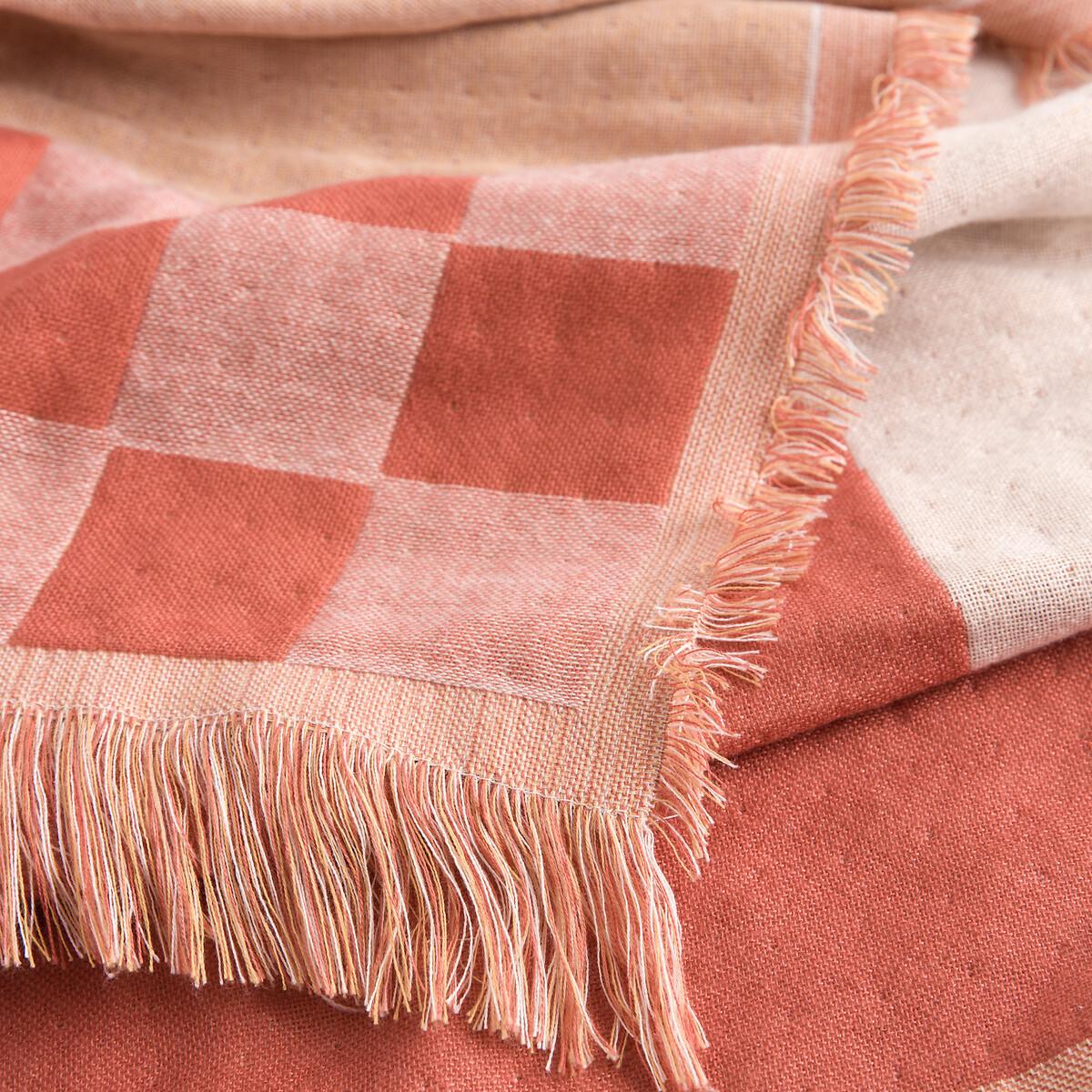 La Redoute Intérieurs Plaid mit Jacquardmuster und Fransen Santorin