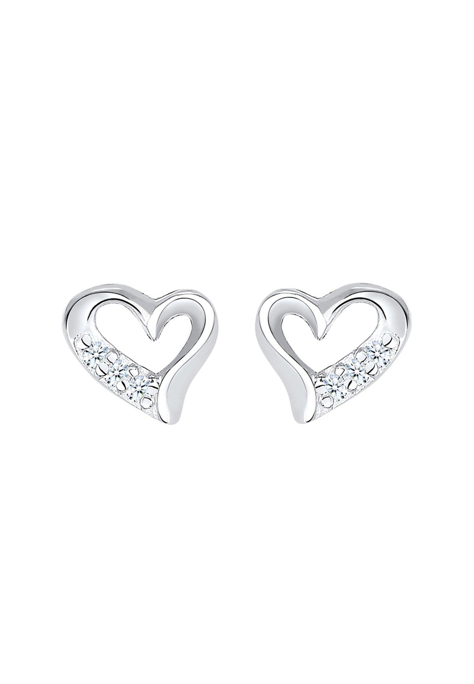 Elli Ohrringe Herz Liebe Diamant (0.03 Ct.)