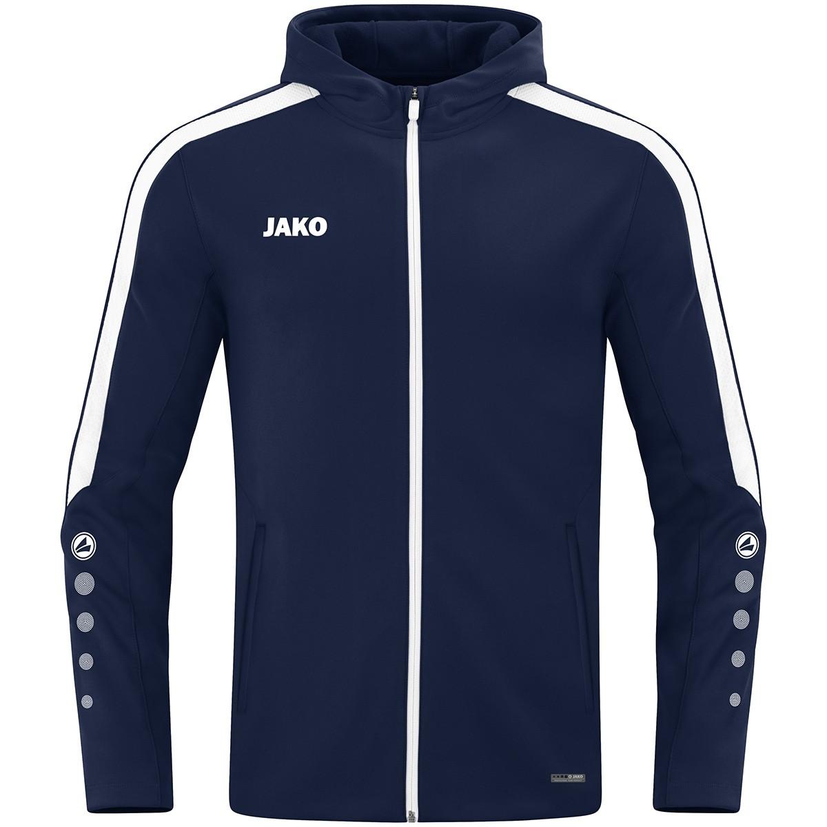 Jako damen-trainingsjacke mit kapuze power