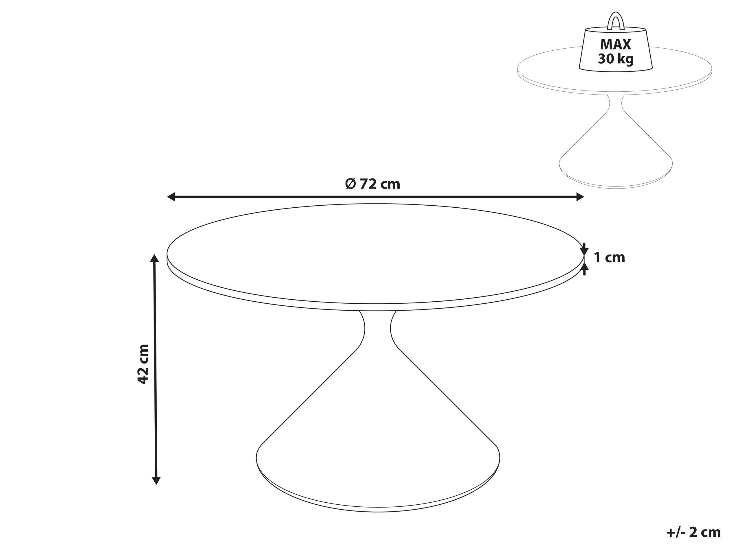 Beliani Couchtisch aus Sinterstein Modern HAIWEE