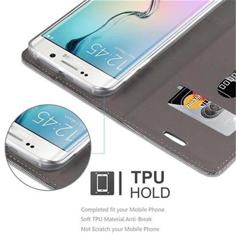 Cadorabo Hülle für Samsung Galaxy S6 EDGE Magnetverschluss, Kartenfach