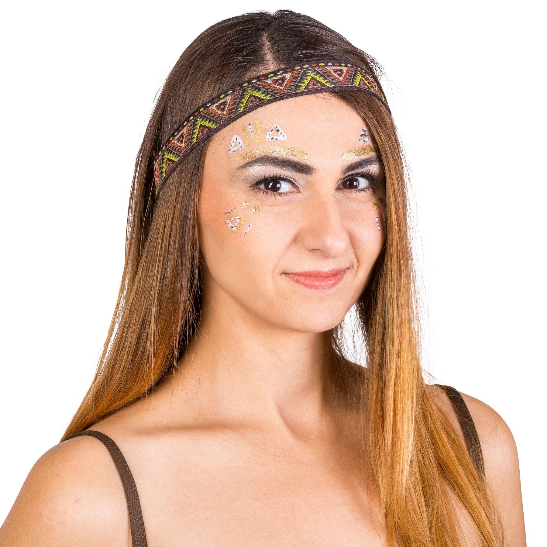 Tectake Frauenkostüm Sexy Indianerkleid mit Haarband