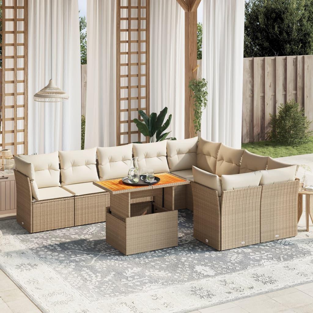 VidaXL Garten sofagarnitur poly-rattan
