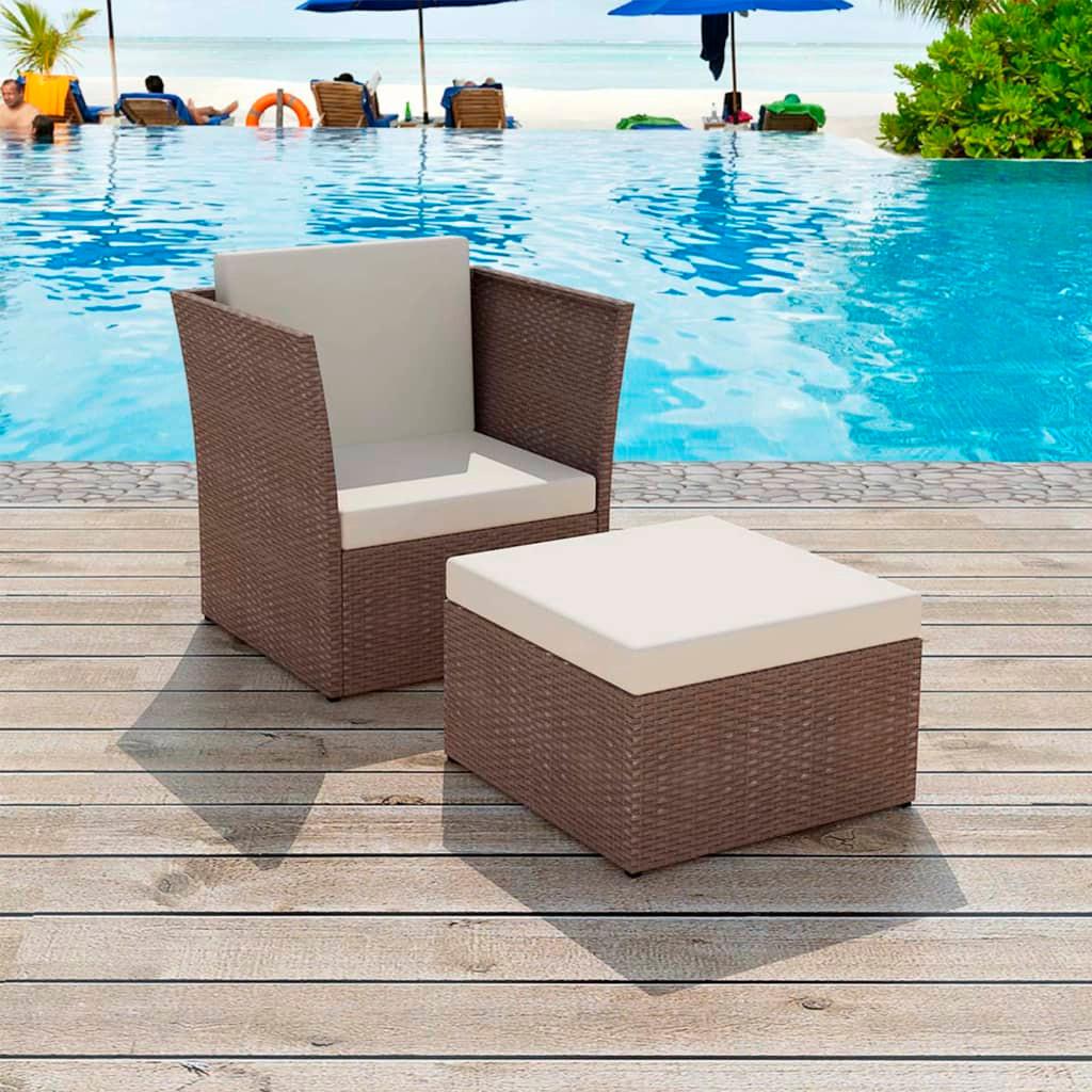 VidaXL Gartenstuhl poly-rattan