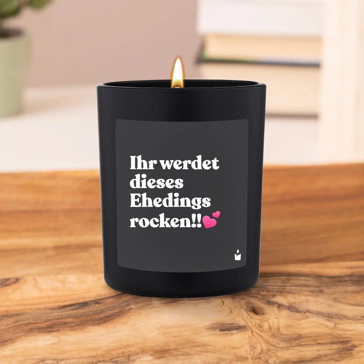 CandleHand Duftkerze Woody Ihr werdet dieses Ehedings rocken!!