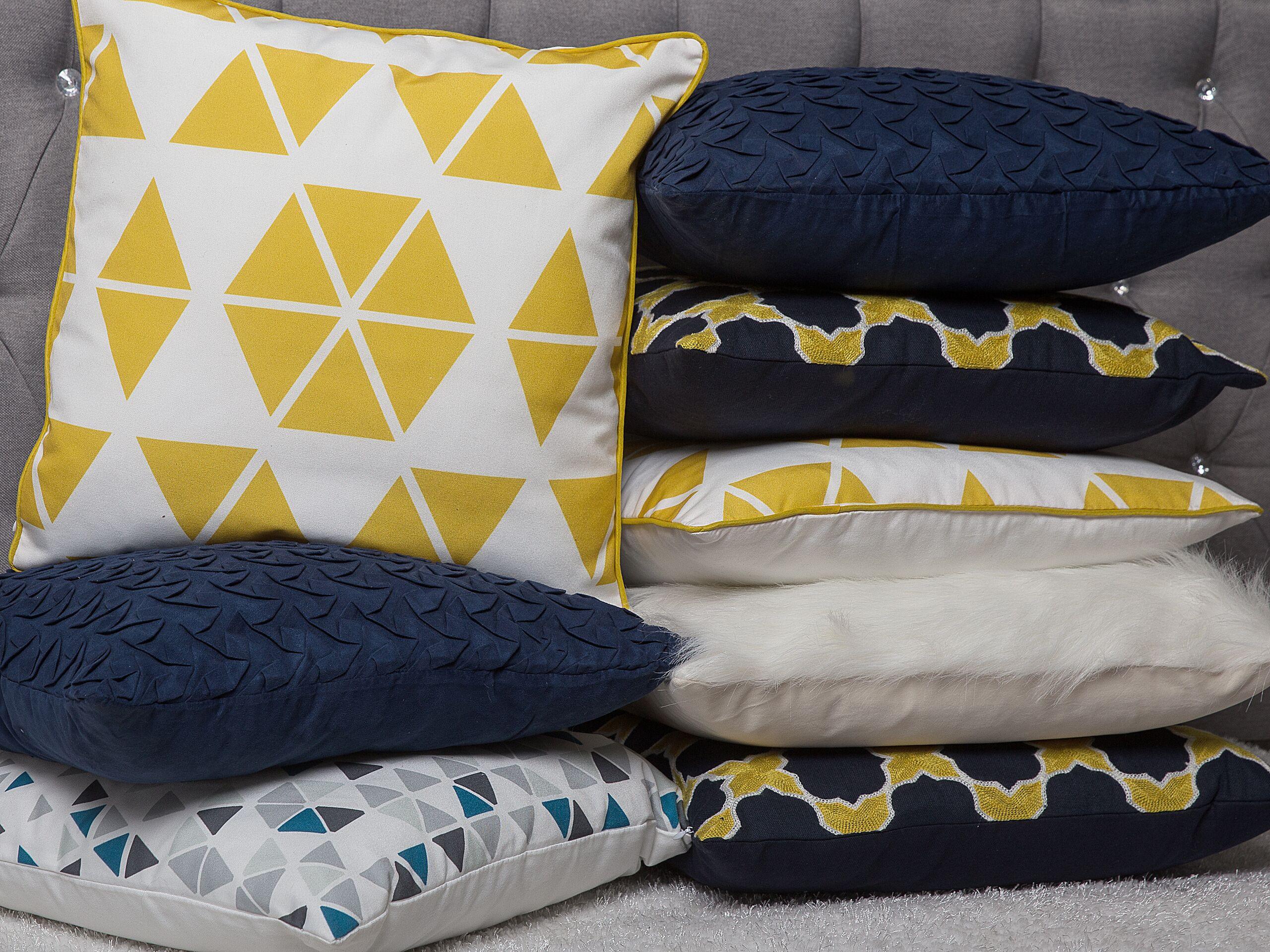 Beliani Dekokissen 2er Set aus Polyester Modern PANSY