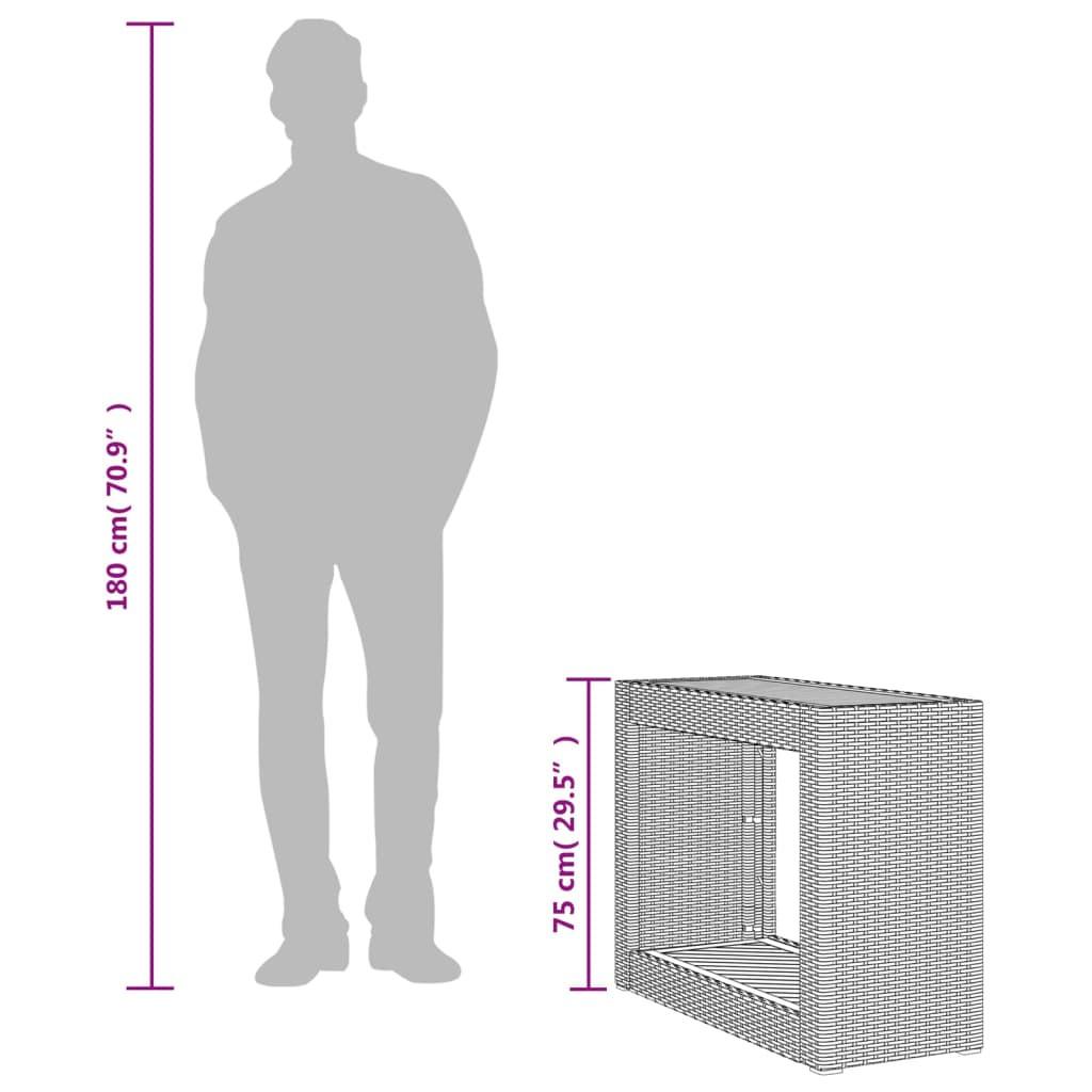 VidaXL Garten beistelltisch poly-rattan