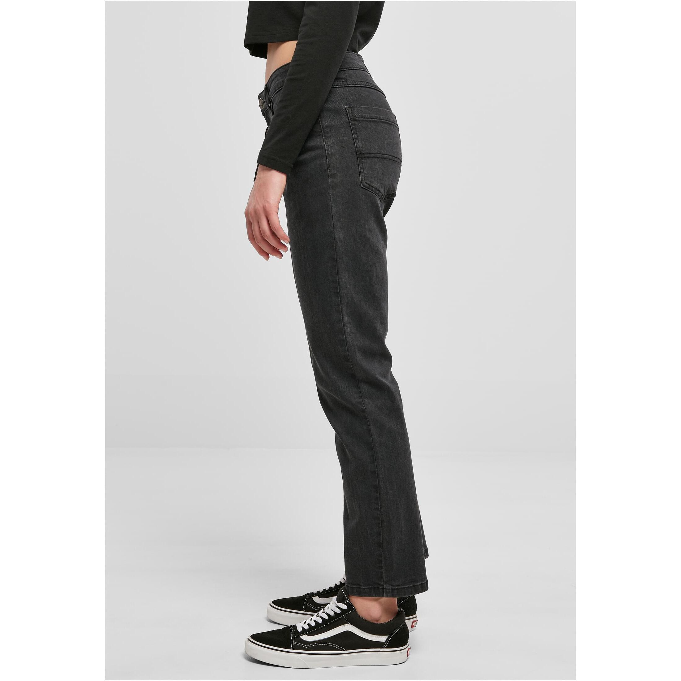 URBAN CLASSICS Jeans gerade hohe Taille