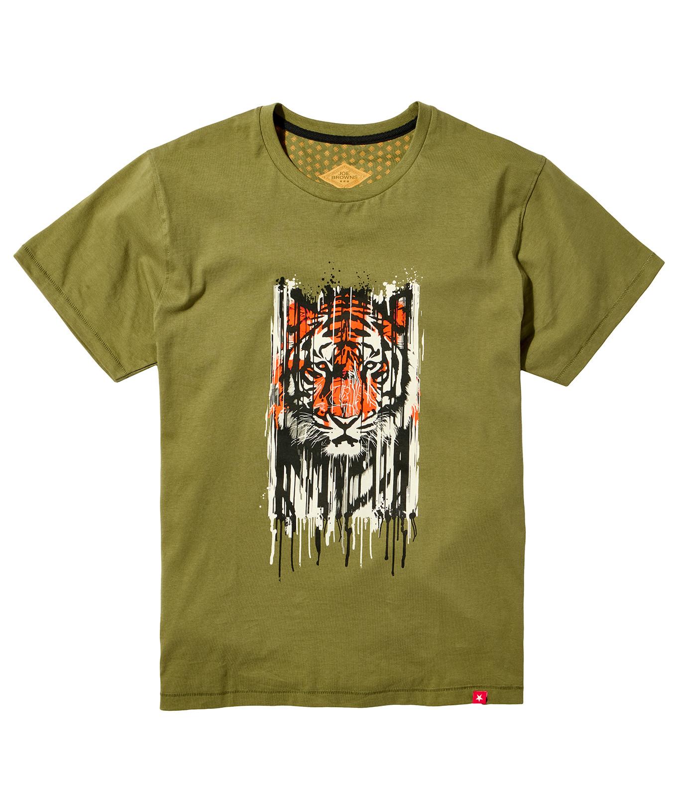 Joe Browns Tiger-Kopf Grafik T-Shirt