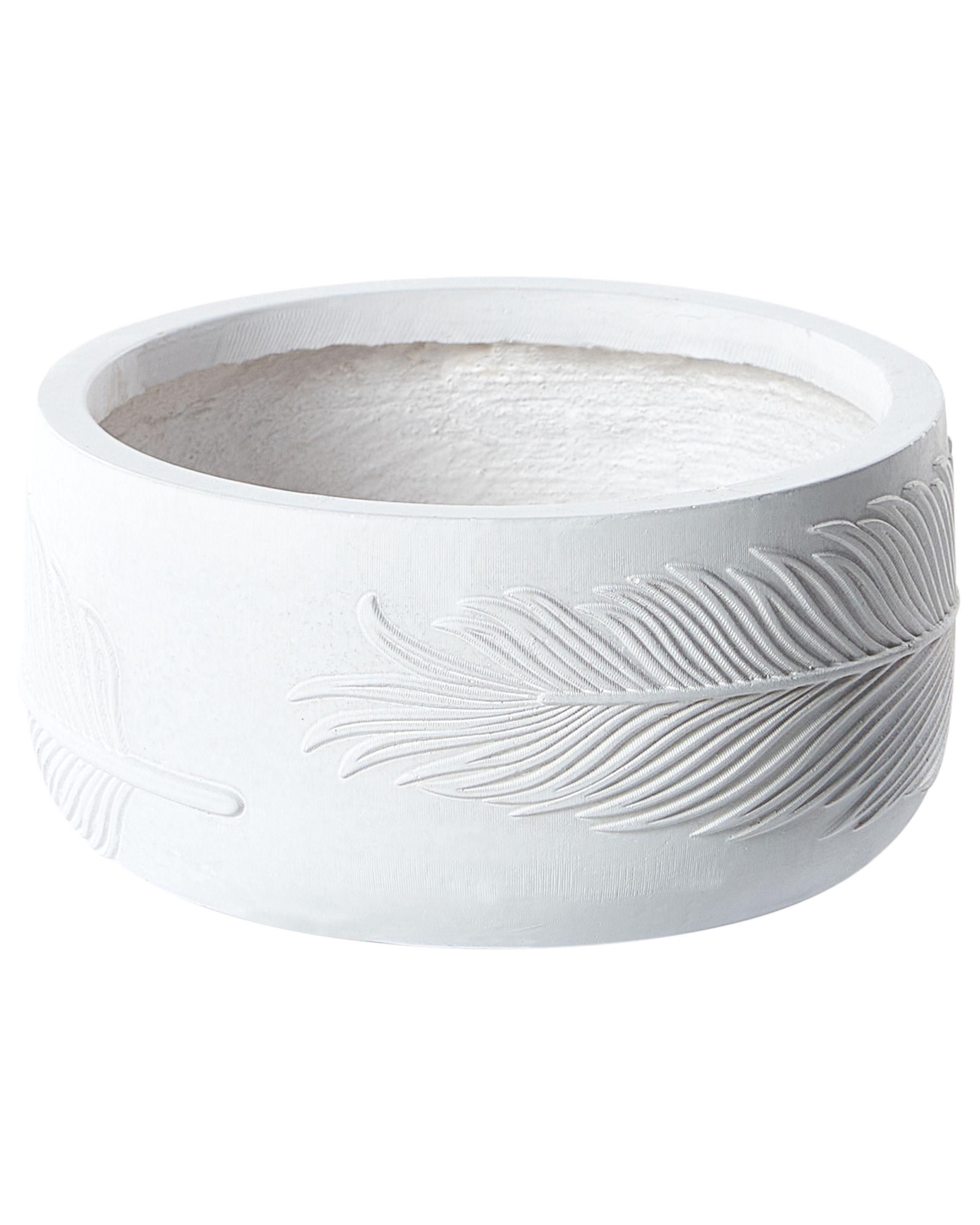 Beliani Blumenkübel aus Lehm-Faser-Mischung Modern FTERO