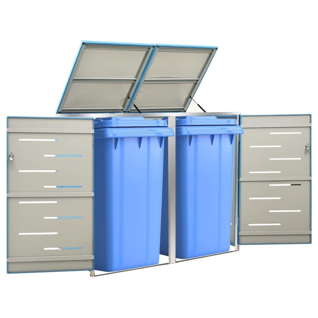 VidaXL Mülltonnenbox edelstahl