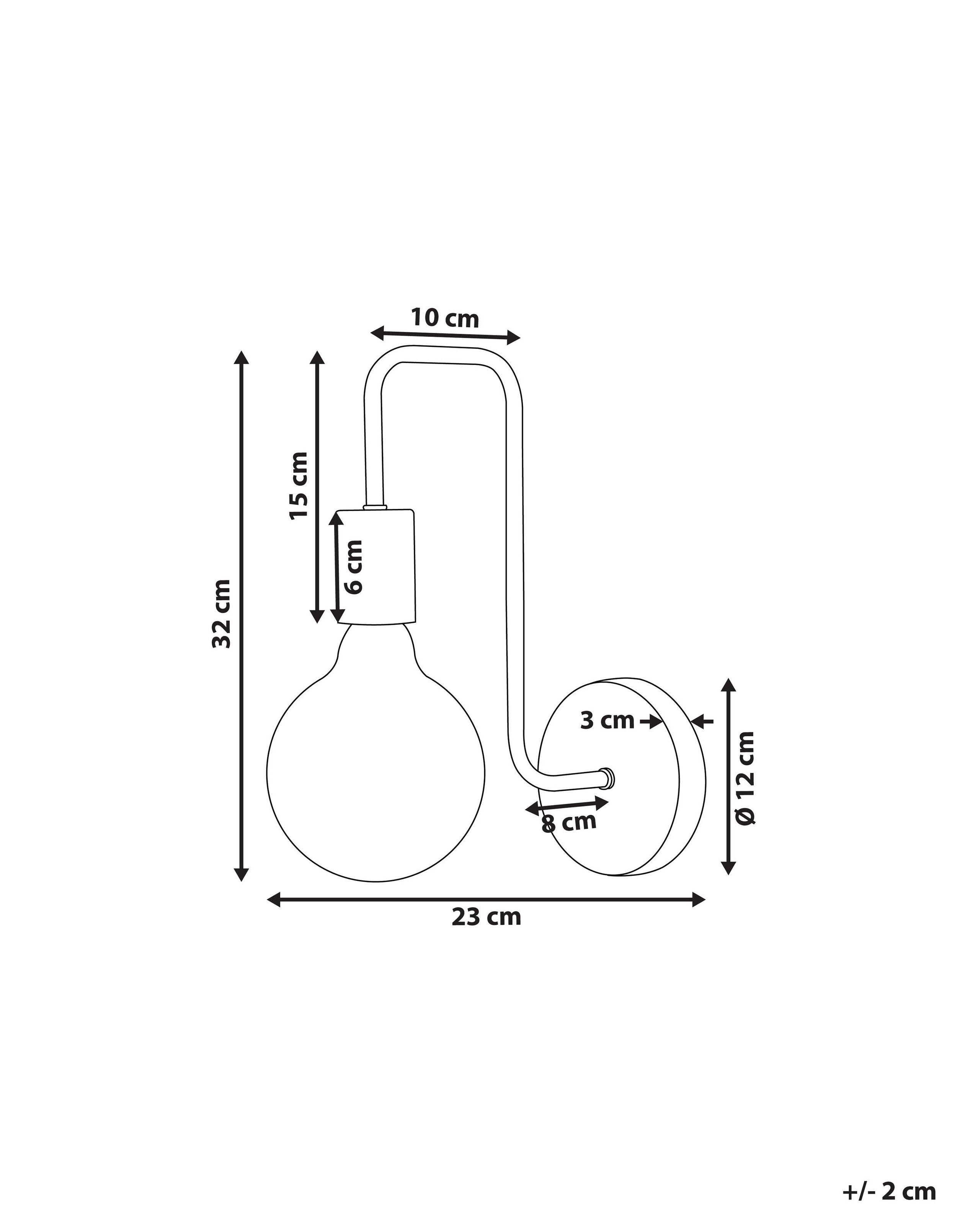 Beliani Wandlampe aus Kupfer Modern SAVENA