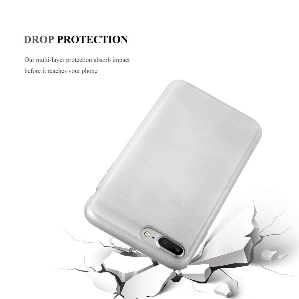 Cadorabo Hülle für Apple iPhone 7 PLUS 7S PLUS 8 PLUS TPU Silikon im Brushed Design