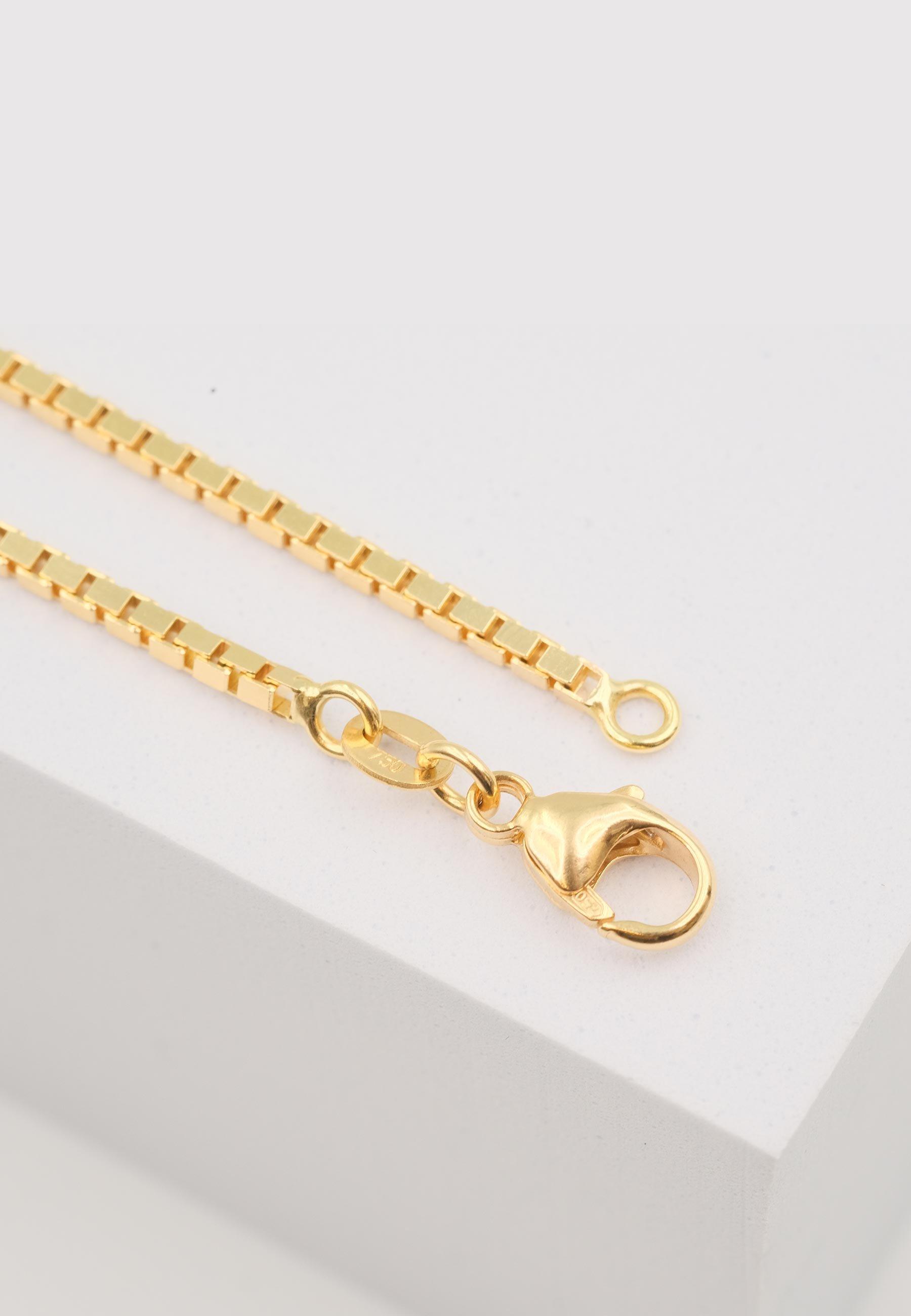 MUAU Schmuck Collier Venezianer Gelbgold 750, 1.9mm, 45cm