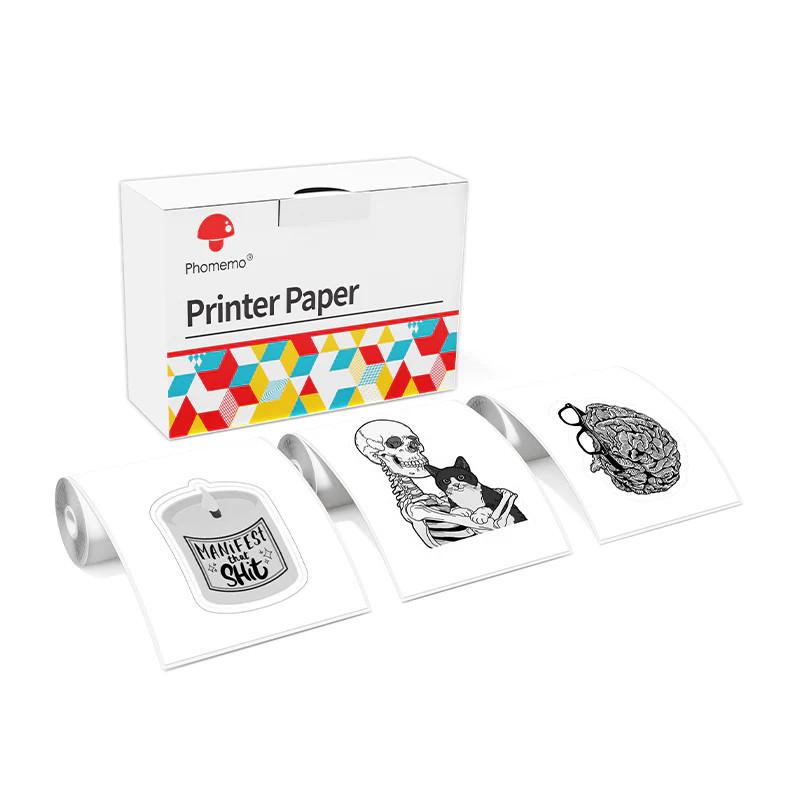 Phomemo Thermopapier mit 10 Jahren Haltbarkeit für T02/M02X/M832 – 3 Rollen