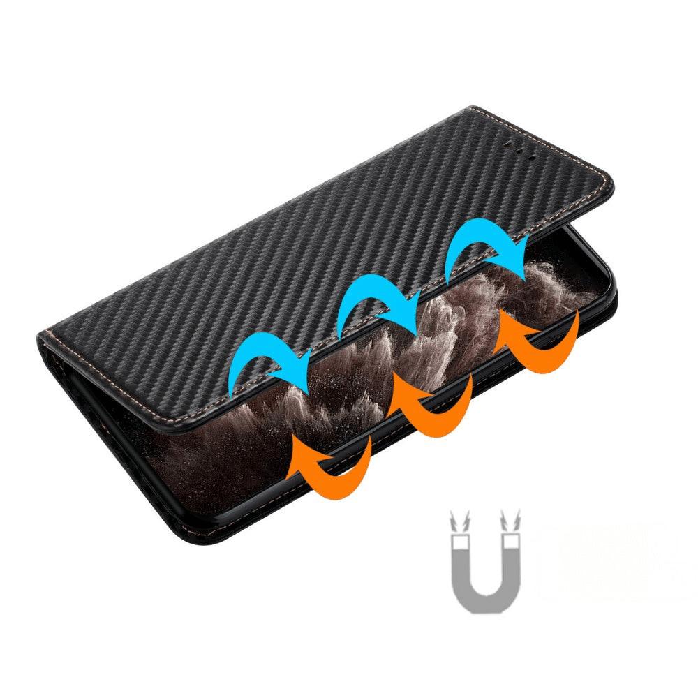 Cover-Discount iPhone 15 Plus - Carbon Look Flip Case Hülle