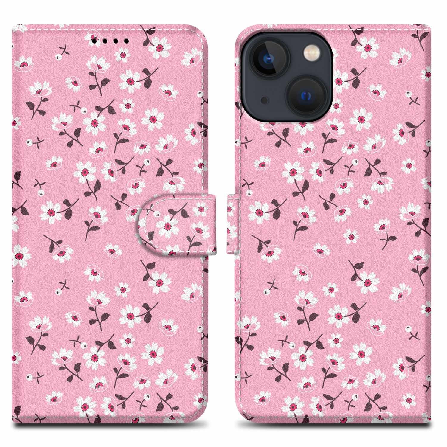 Cadorabo Cadorabo Hülle kompatibel mit Apple iPhone 13 MINI - Schutzhülle mit Magnetverschluss, Standfunktion und Kartenfach