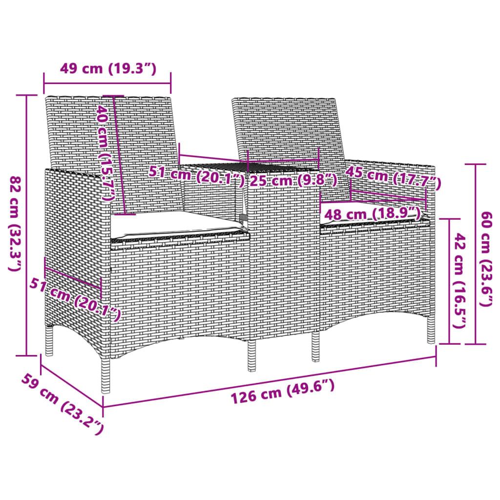 VidaXL Gartensofa poly-rattan