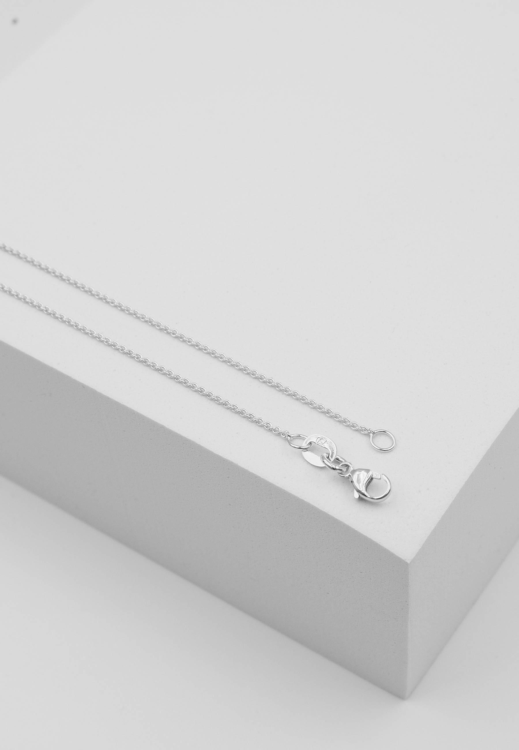 MUAU Schmuck Collier Rundanker Weissgold 750, 1.1mm, 50cm