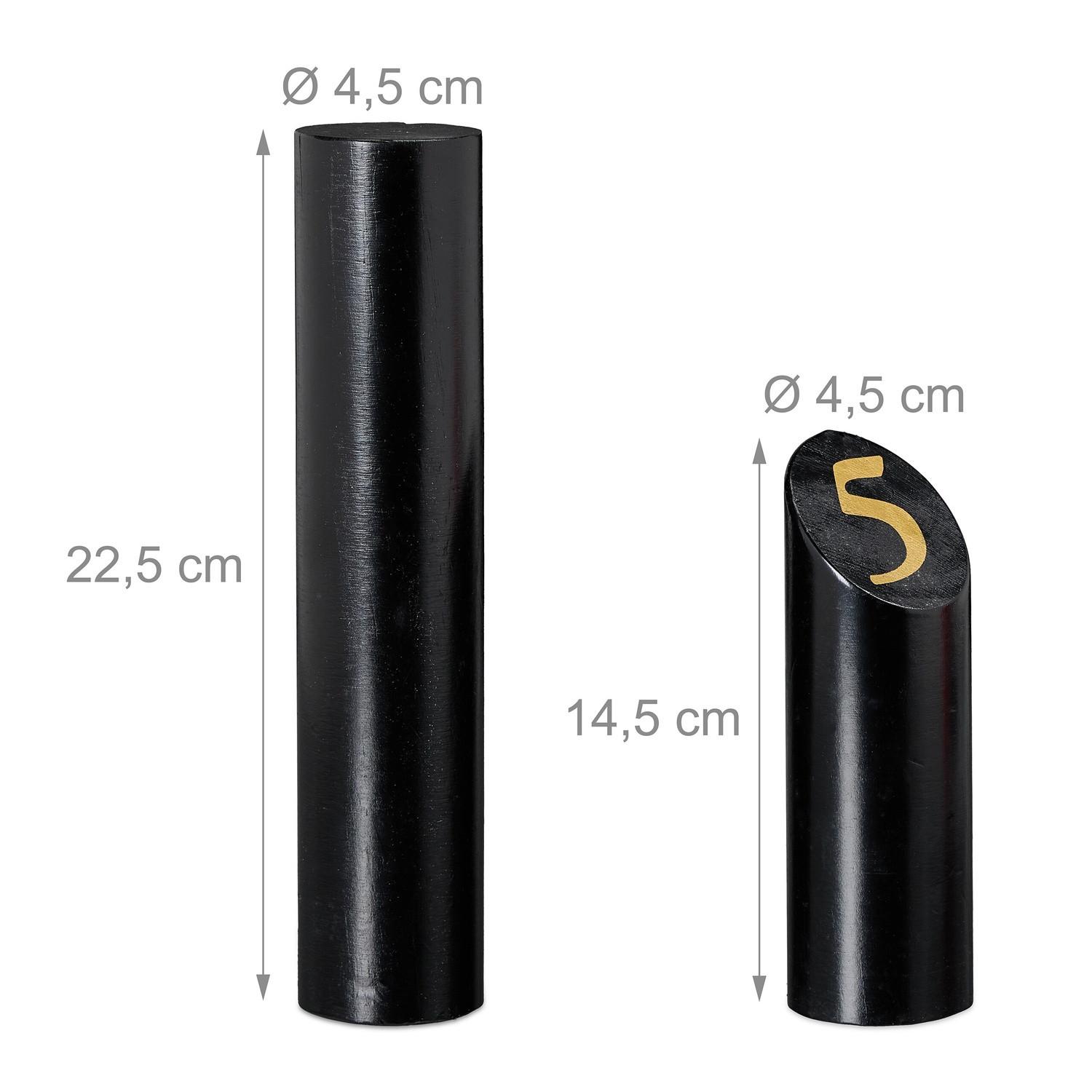 B2X Schwarzes Kubb-Spiel mit Tasche