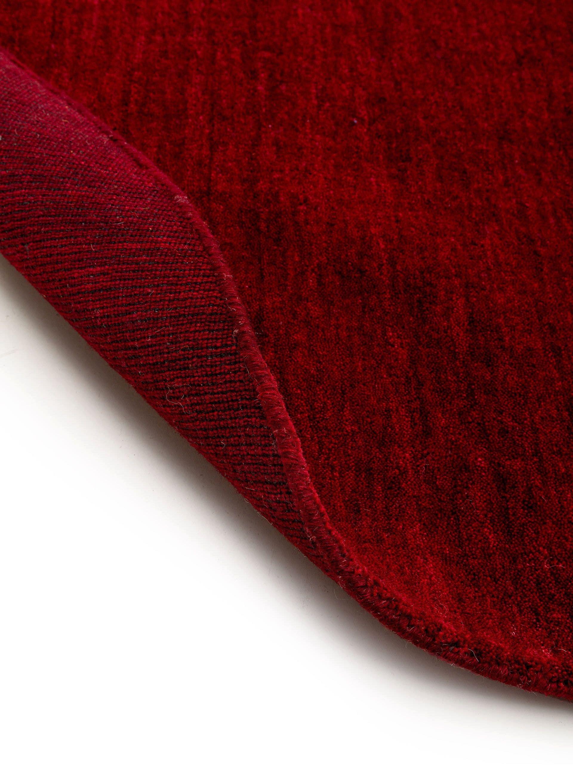 Benuta Wollteppich rund Jamal Rot