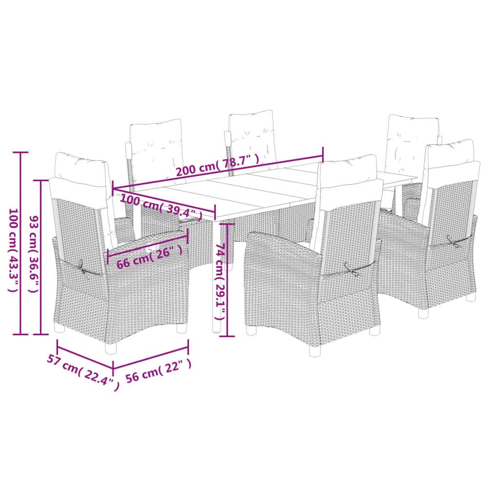 VidaXL Garten essgruppe poly-rattan