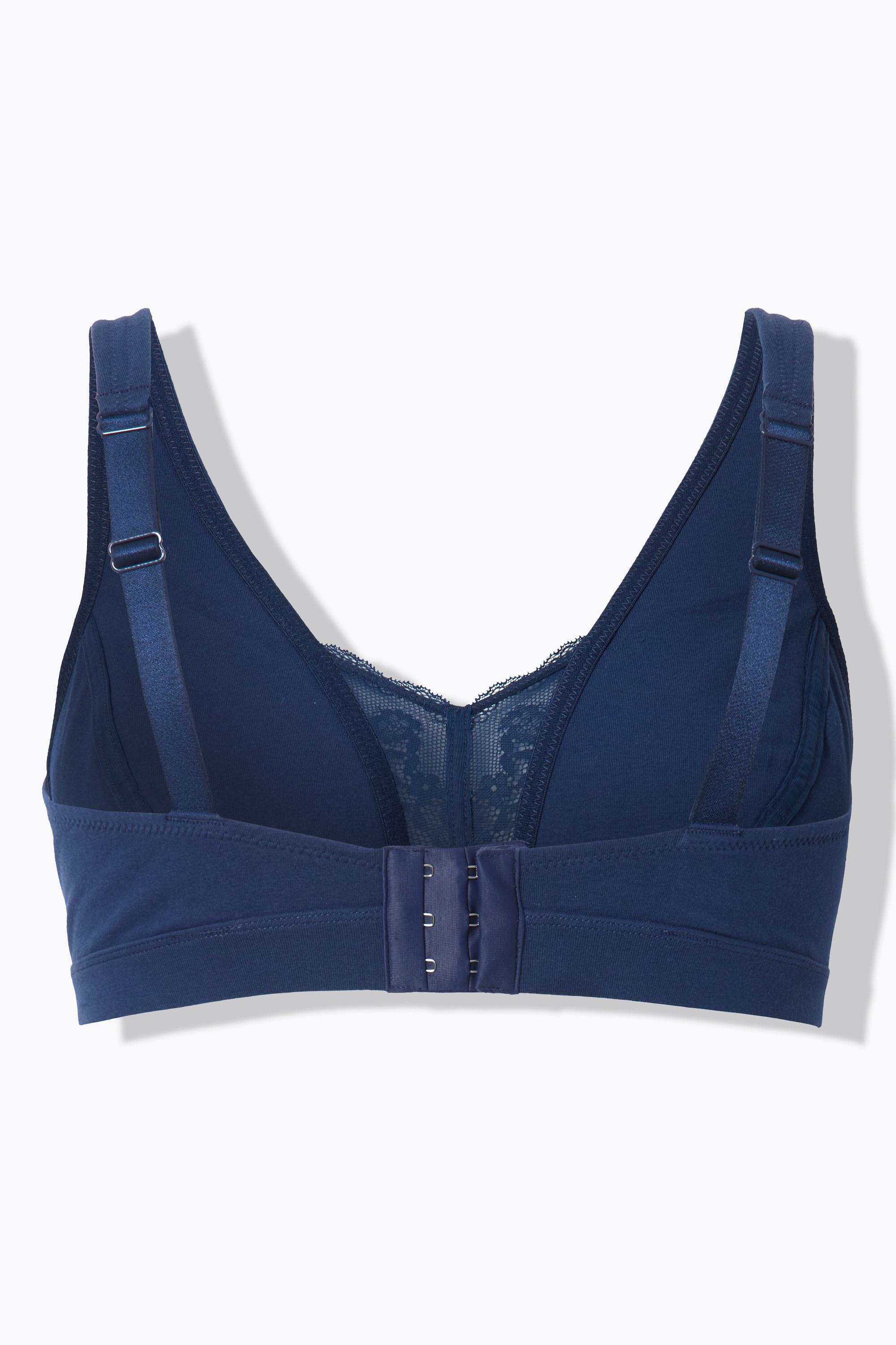 Ulla Popken Bralette, Spitzeneinsatz, ohne Bügel