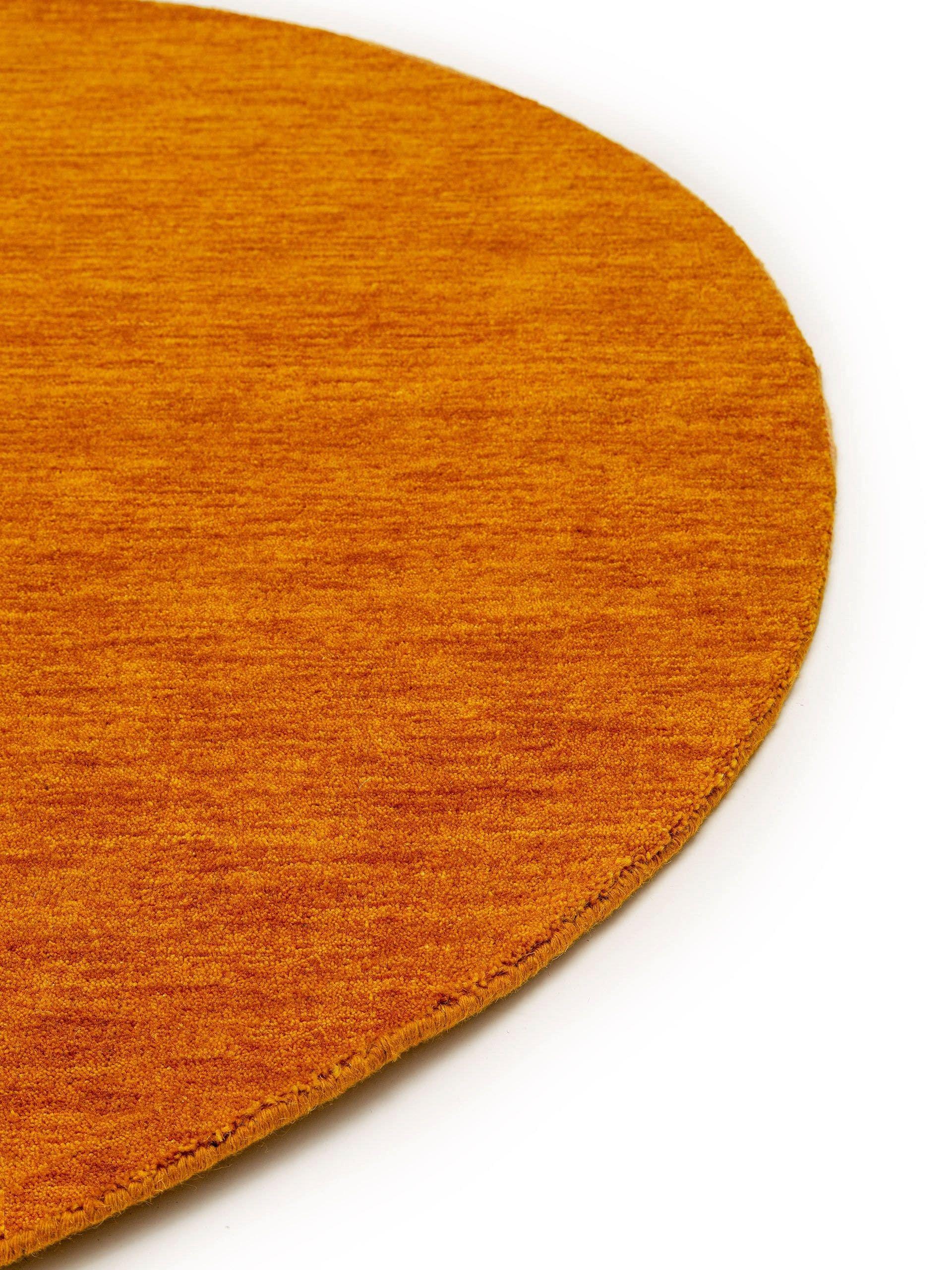 Benuta Wollteppich rund Jamal Gelb