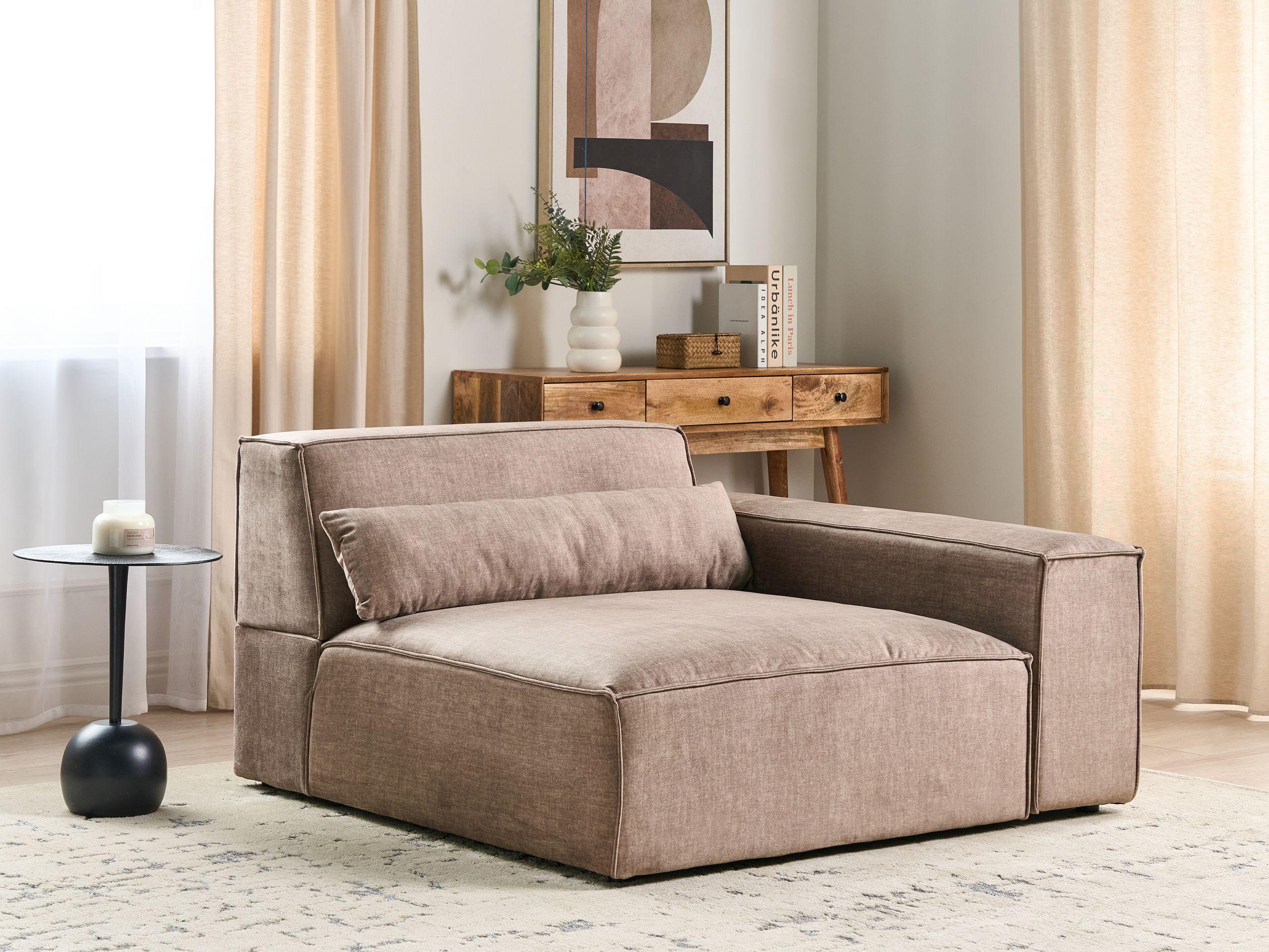 Beliani Eckmodul aus Polyester Modern HELLNAR