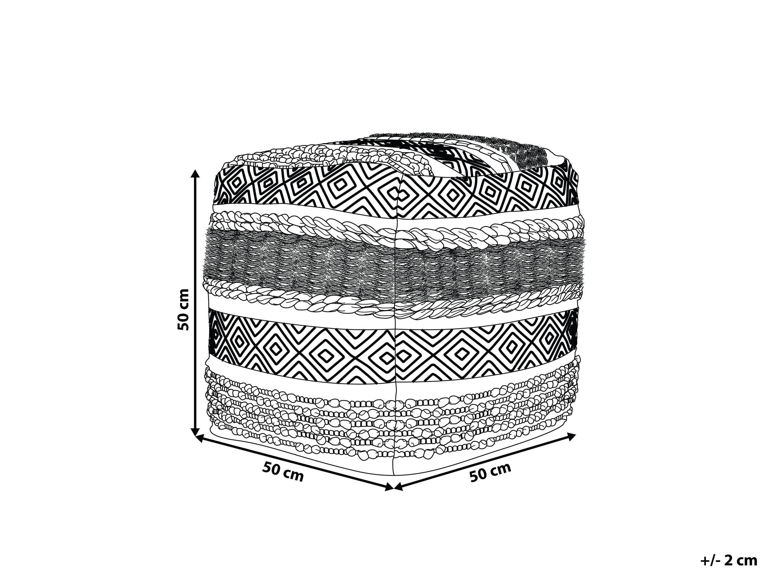 Beliani Pouf aus Baumwolle Klassisch KANAM