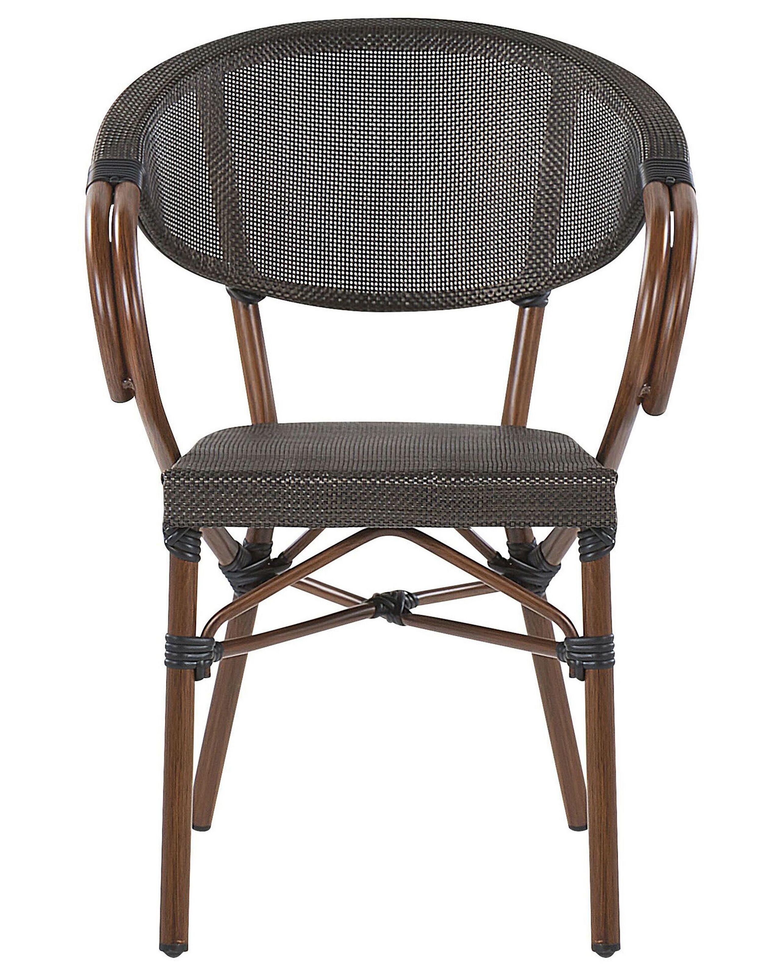 Beliani Gartenstuhl 4er Set aus Aluminium Retro CASPRI