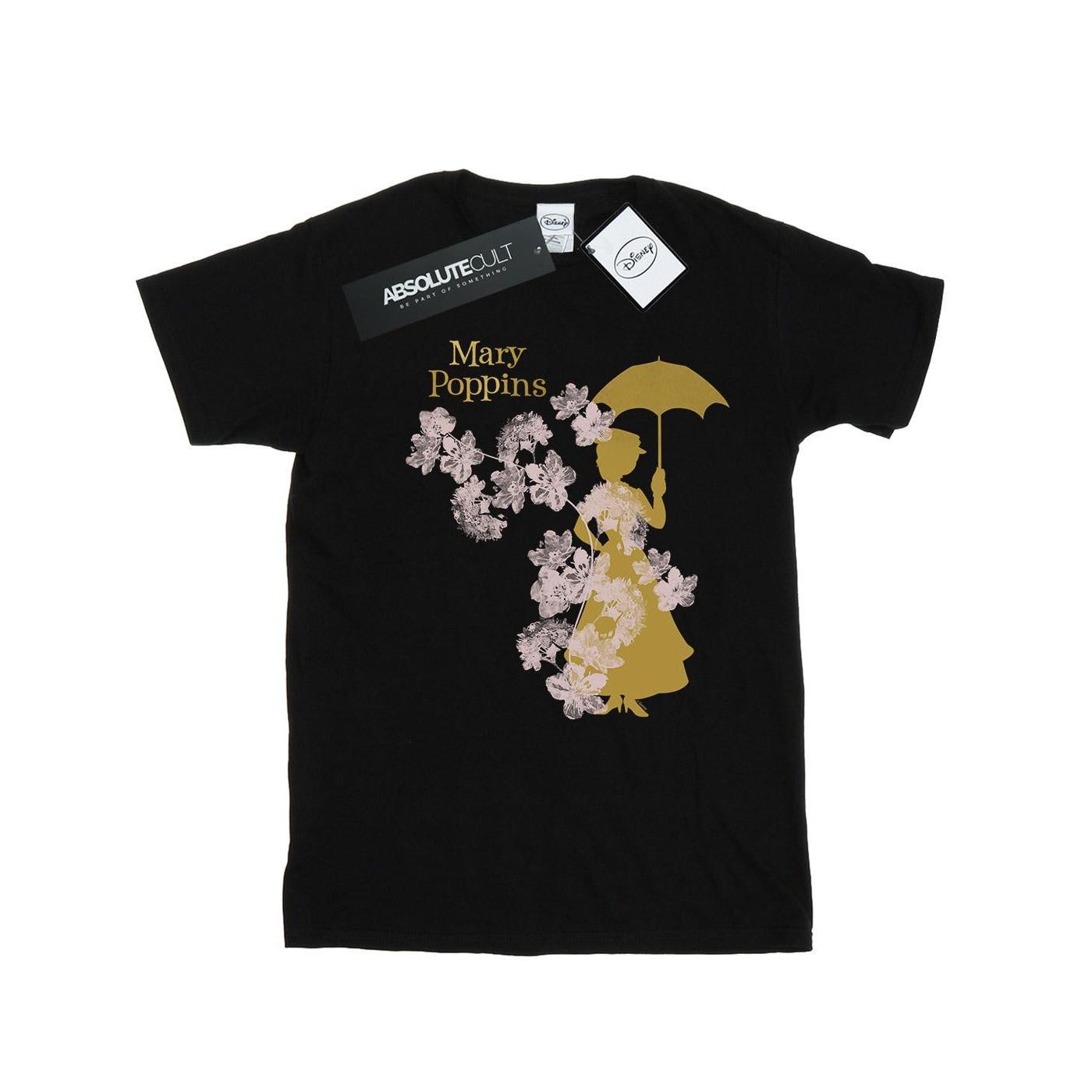 Disney Mary Poppins Blumen Silhouette T-Shirt