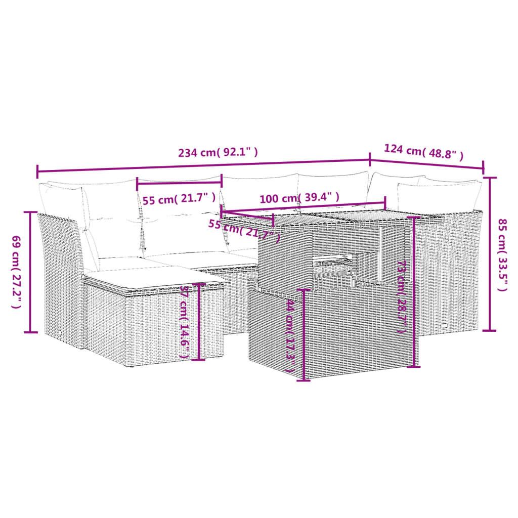 VidaXL Garten sofagarnitur poly-rattan