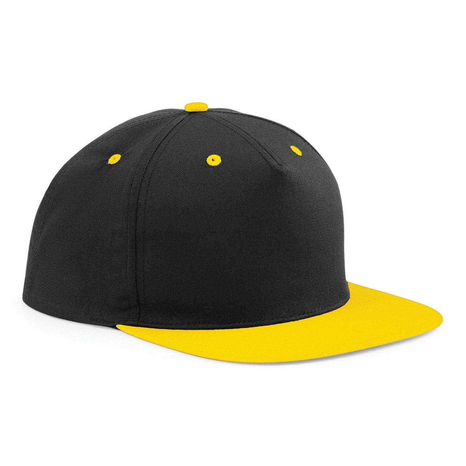 Beechfield 5 Panel Kontrast Snapback Kappe (2 StückPackung)