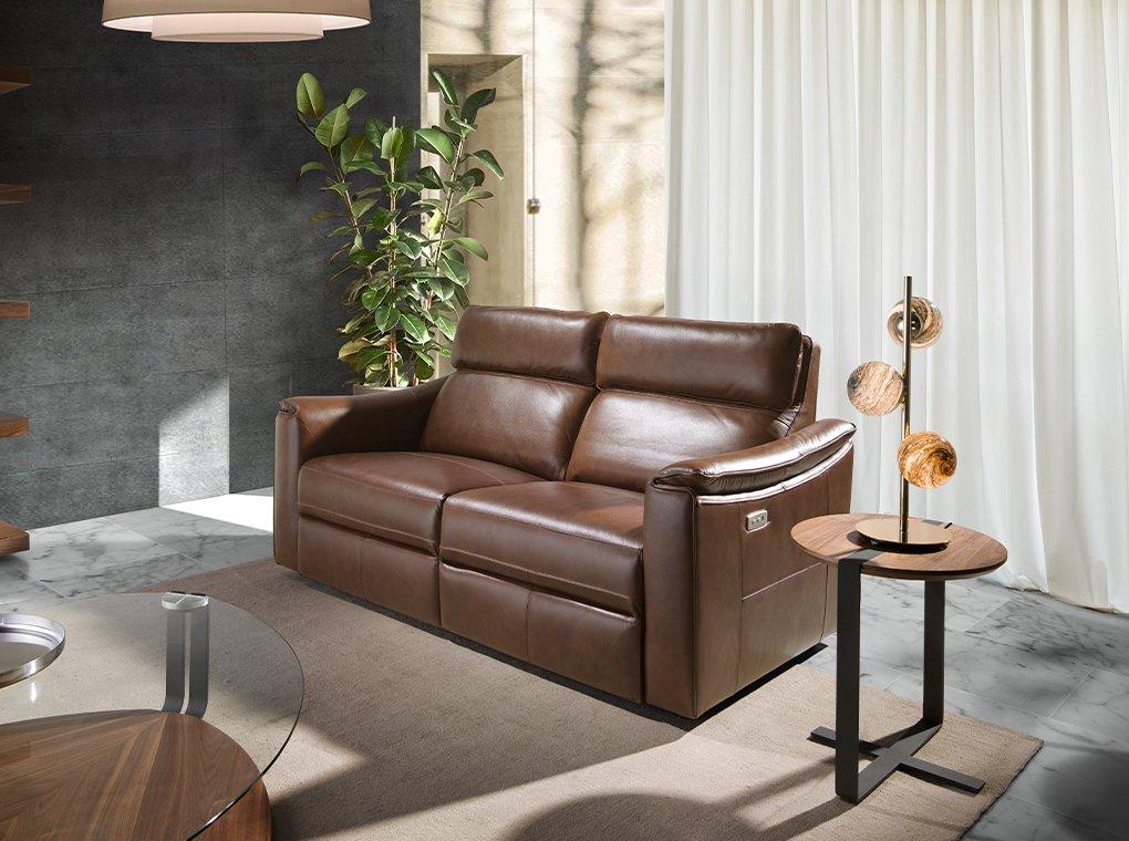 ANGEL CERDA 3Sitzer-Sofa aus em Leder mit Relax