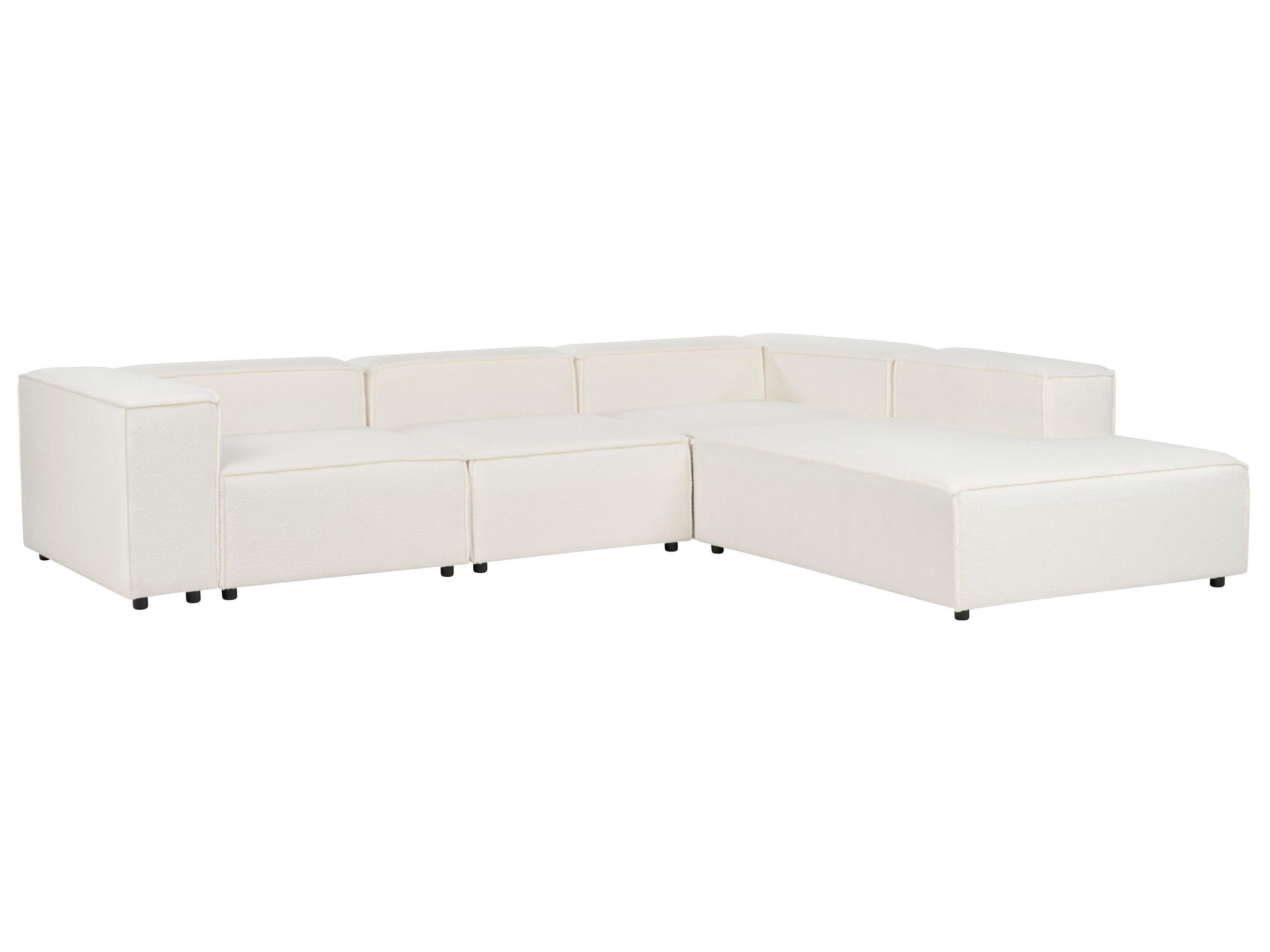 Beliani Ecksofa aus Bouclé Modern APRICA