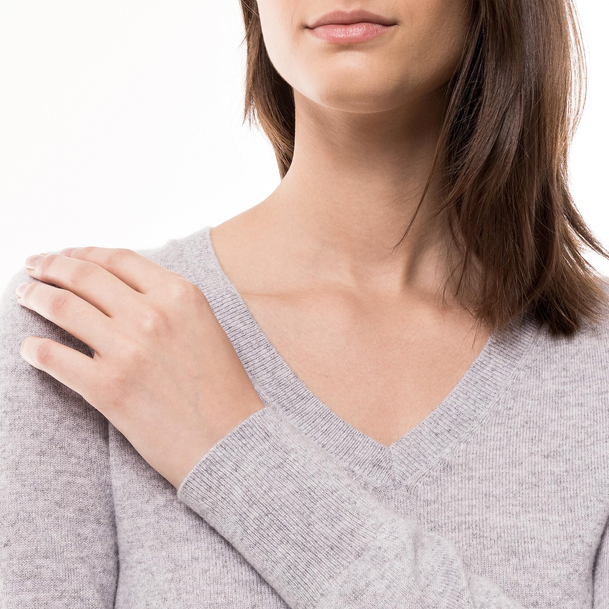 Manor Woman Bio-Cashmere Pullover, V-Neck