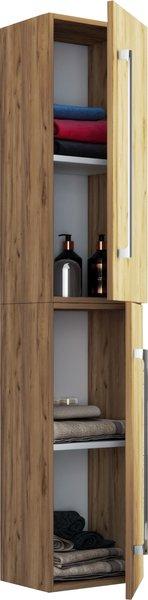 VCM Holz Badezimmerschrank | Badmöbel | Wandschrank | Badregal | Badschrank | Hochschrank | Maße ca. H. 150 x B. 33 x T. 22 cm - Badinos 2