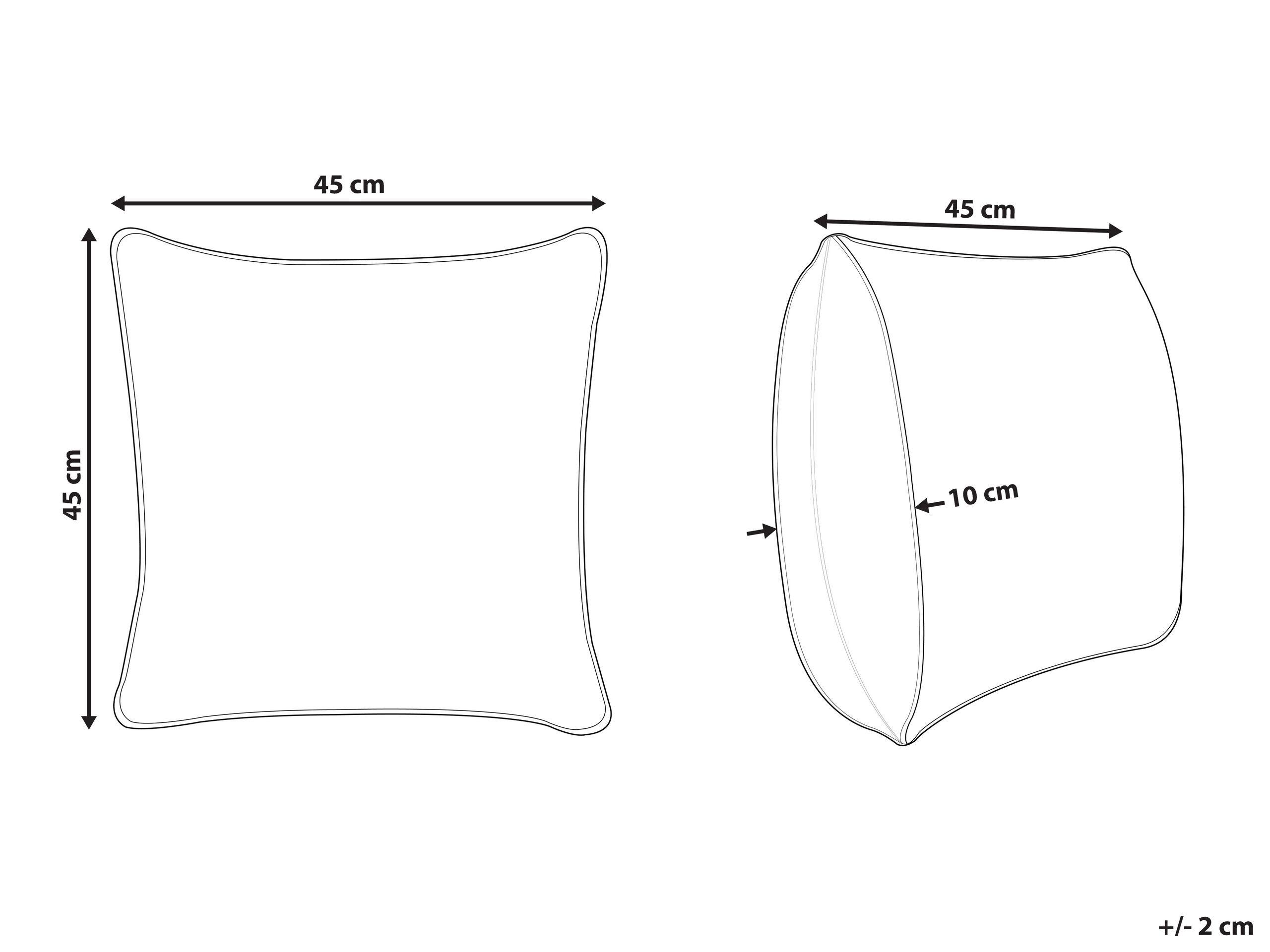 Beliani Dekokissen aus Baumwolle Boho BENZOIN