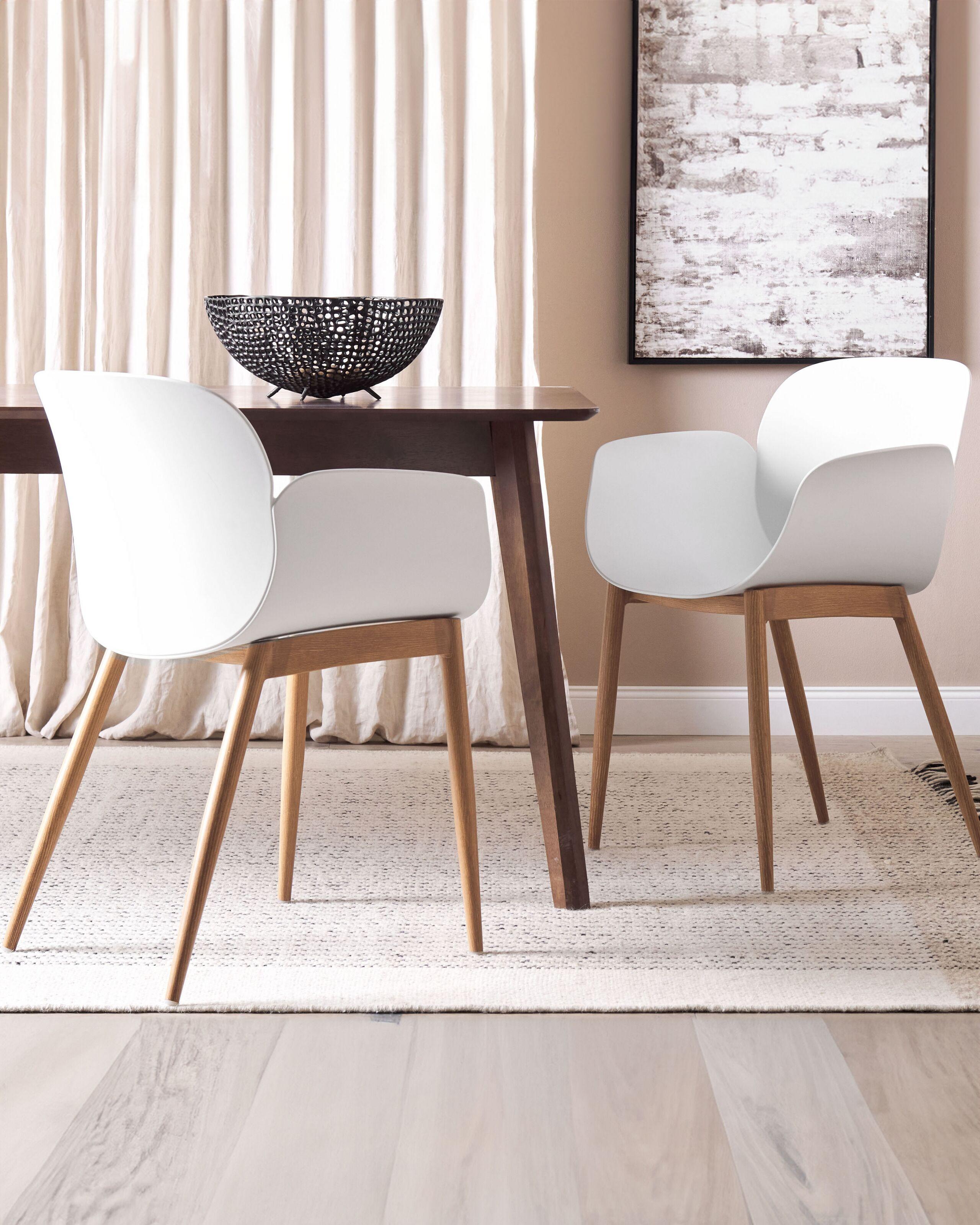 Beliani Esszimmerstuhl 2er Set aus Kunststoff Modern ABILENE