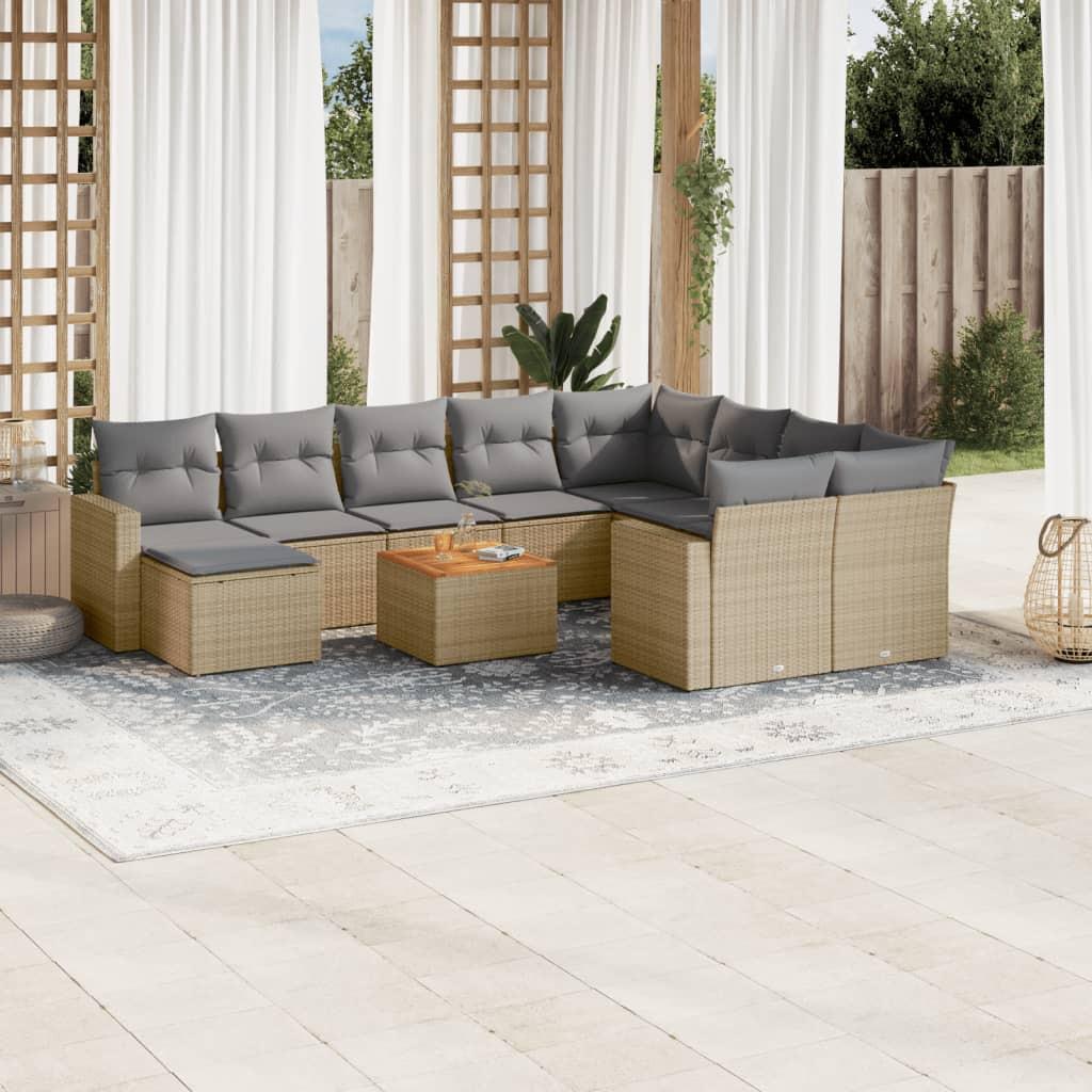 VidaXL Garten sofagarnitur poly-rattan