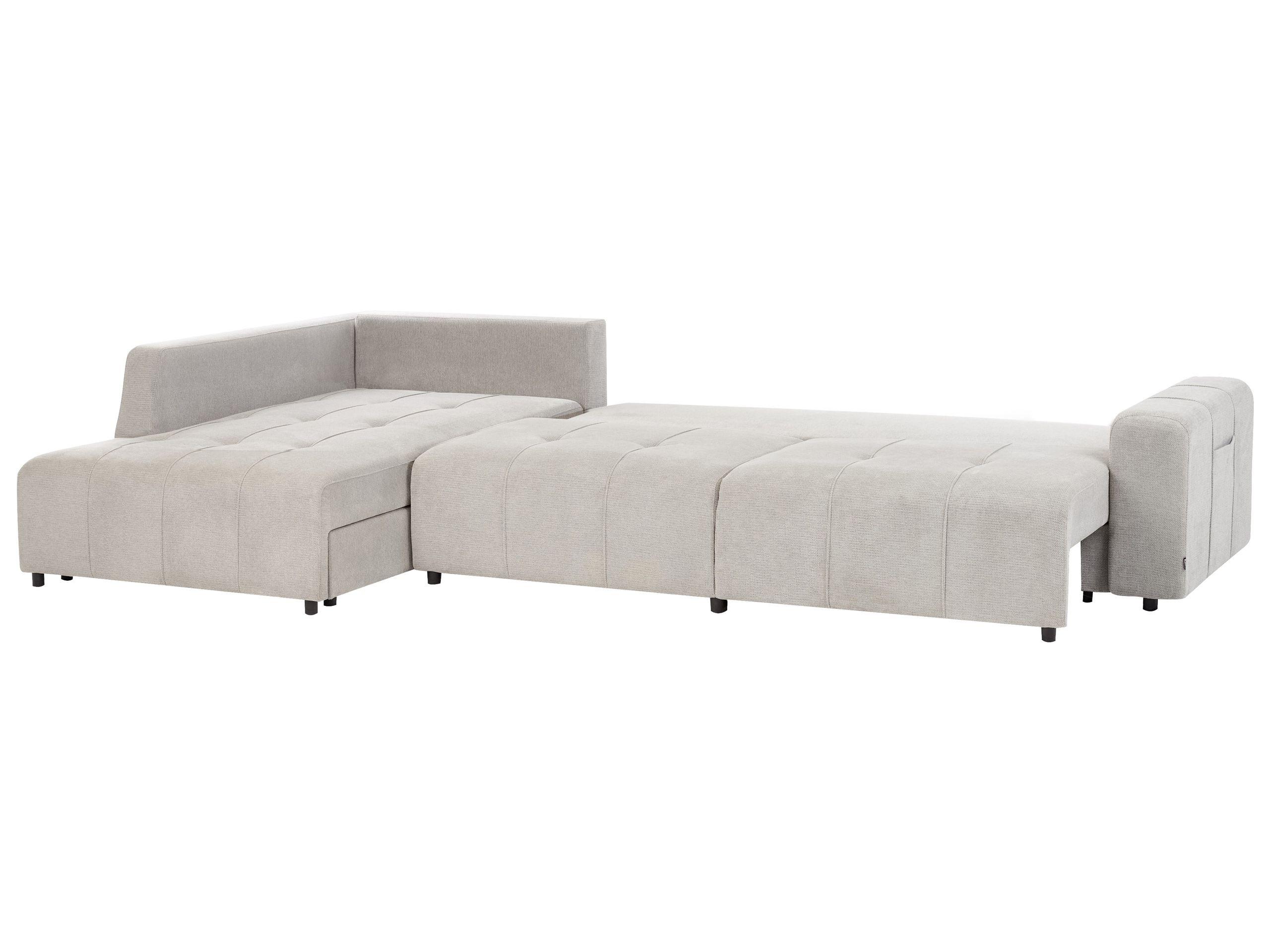 Beliani Rechtsseitiges Ecksofa aus Polyester Modern INNVIK