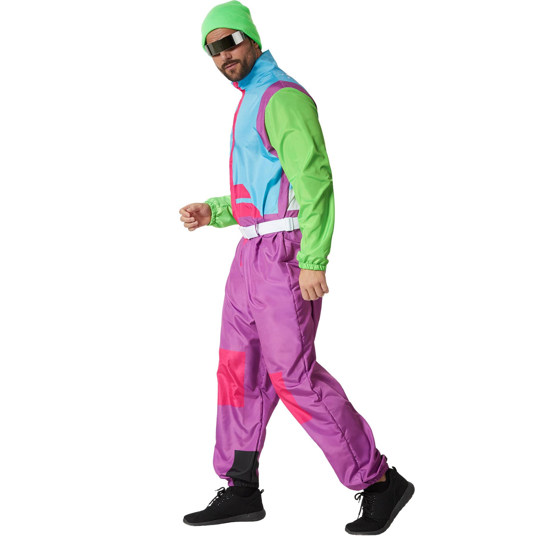 Tectake kostüm Retro 80er 90er Ski Anzug