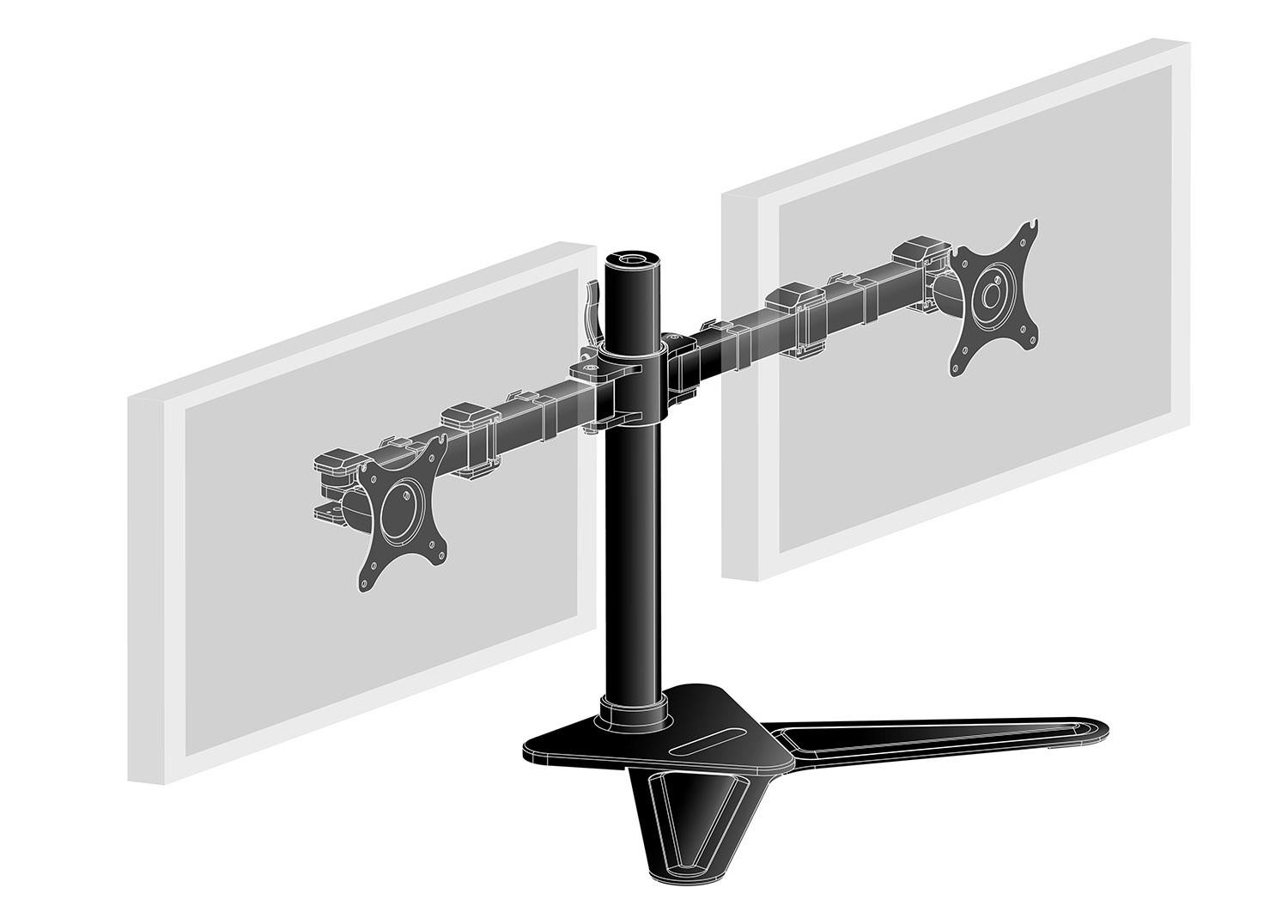 Iiyama DUAL DESKTOP ARM STAND 10-30IN 100X100 HAS 10KG