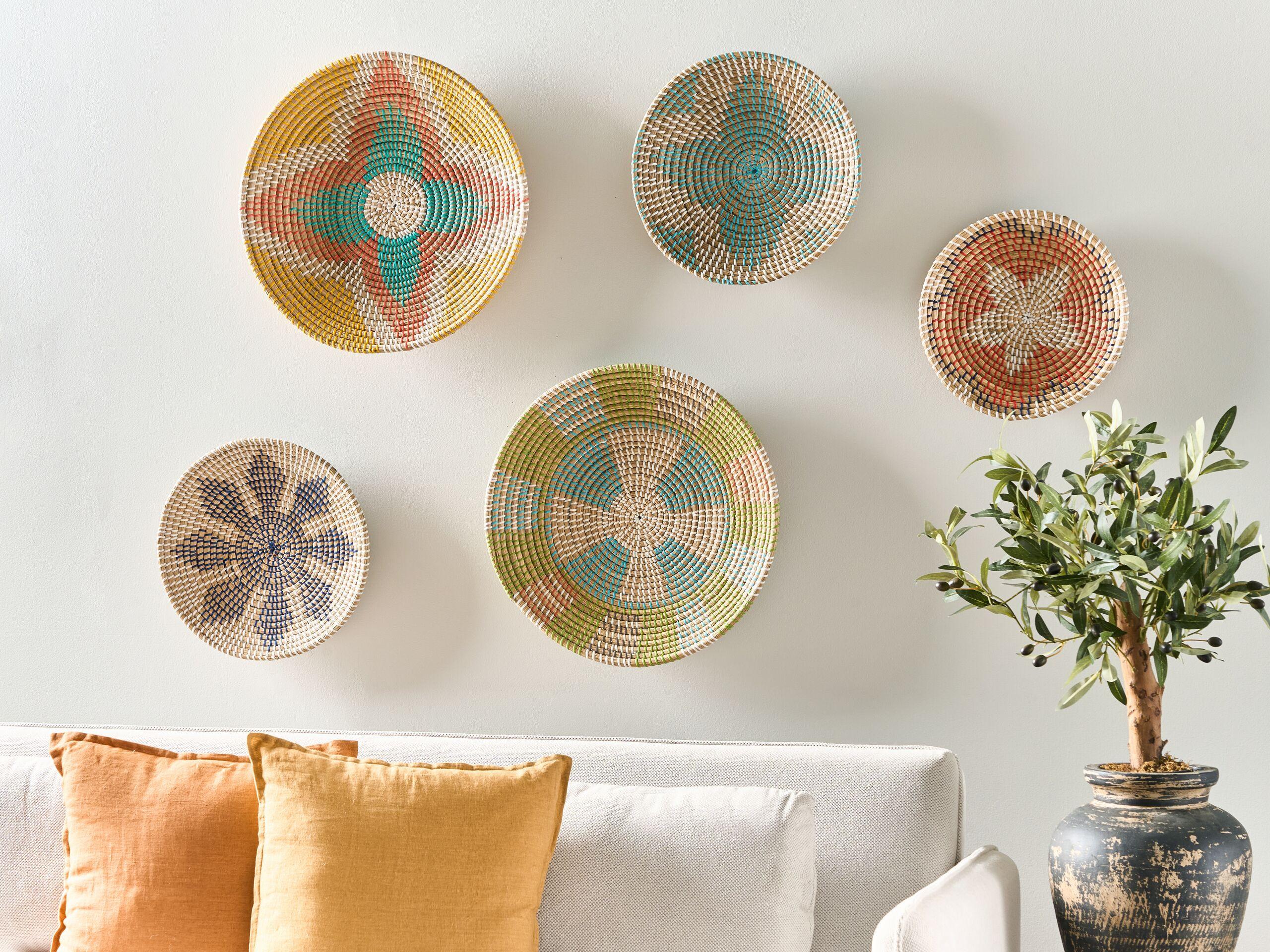 Beliani Wanddeko-Set aus Seegras Boho SONLA