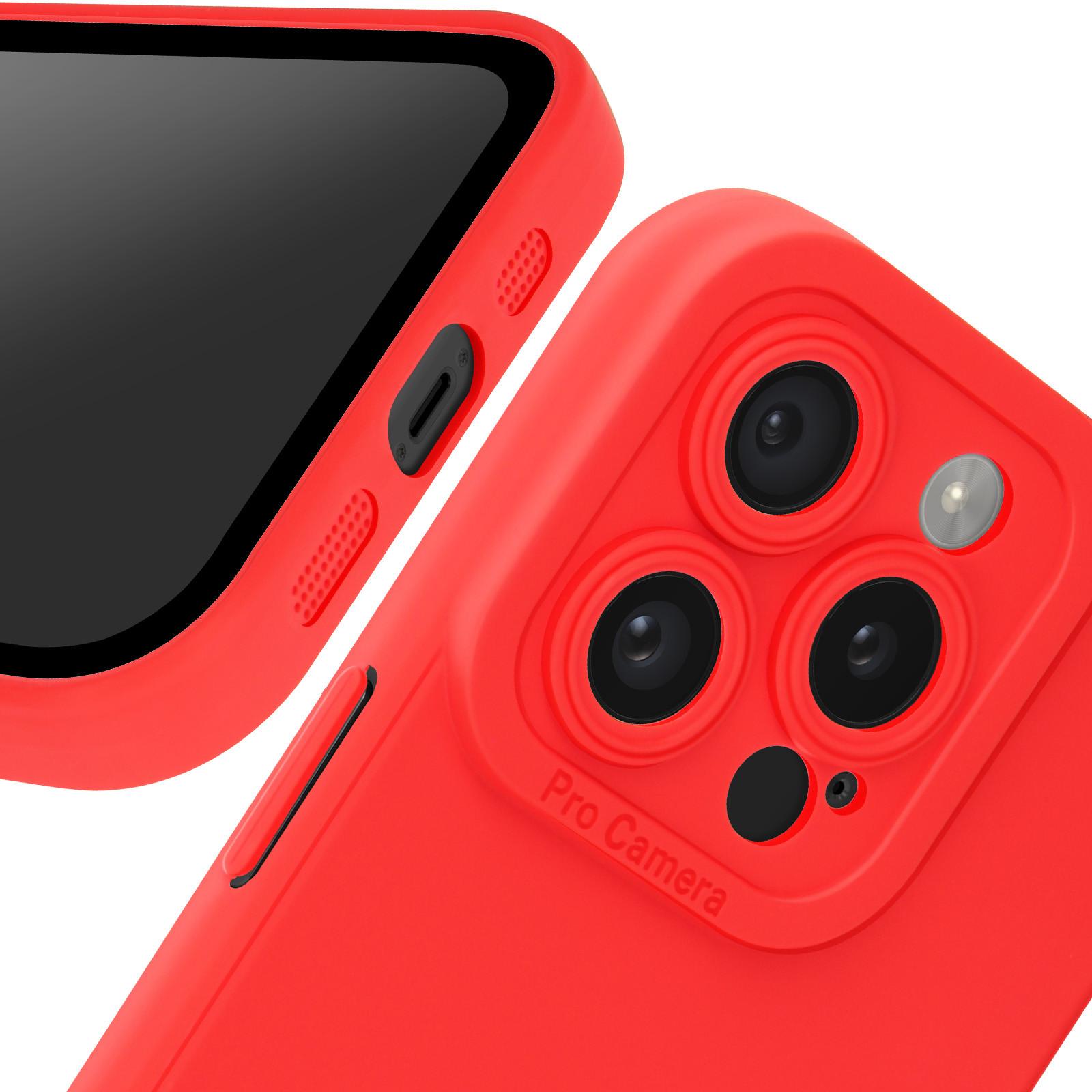 Avizar Weiche Hülle Apple iPhone 15 Pro Rot