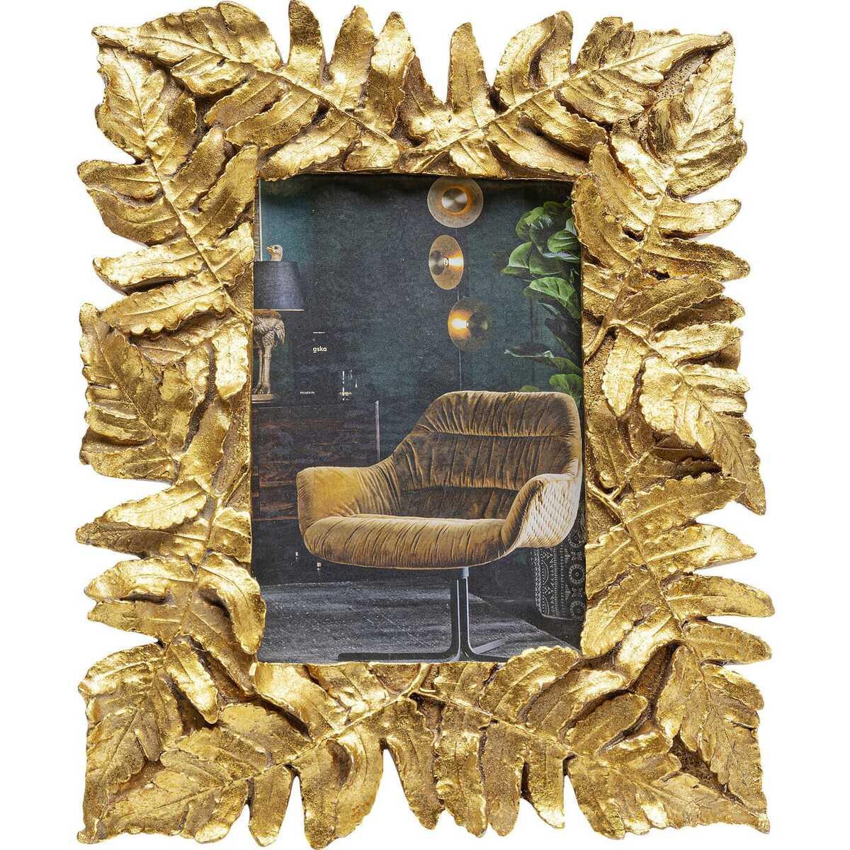 KARE Design Bilderrahmen gold Leaves 20x24